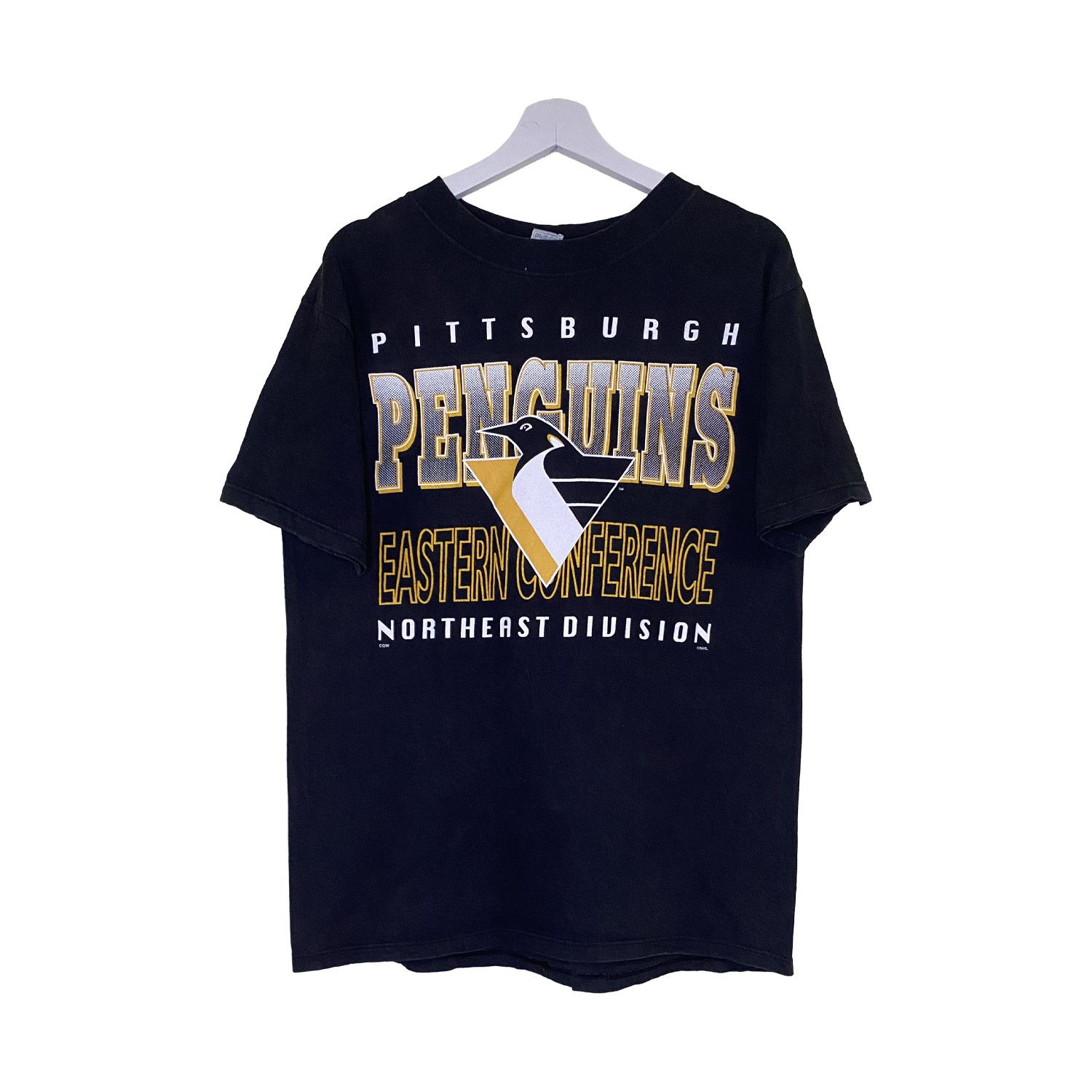 NHL 90s Pittsburgh Penguins Robo Logo Northeast NHL Vintage Tee Size US M / EU 48-50 / 2 - 1 Thumbnail