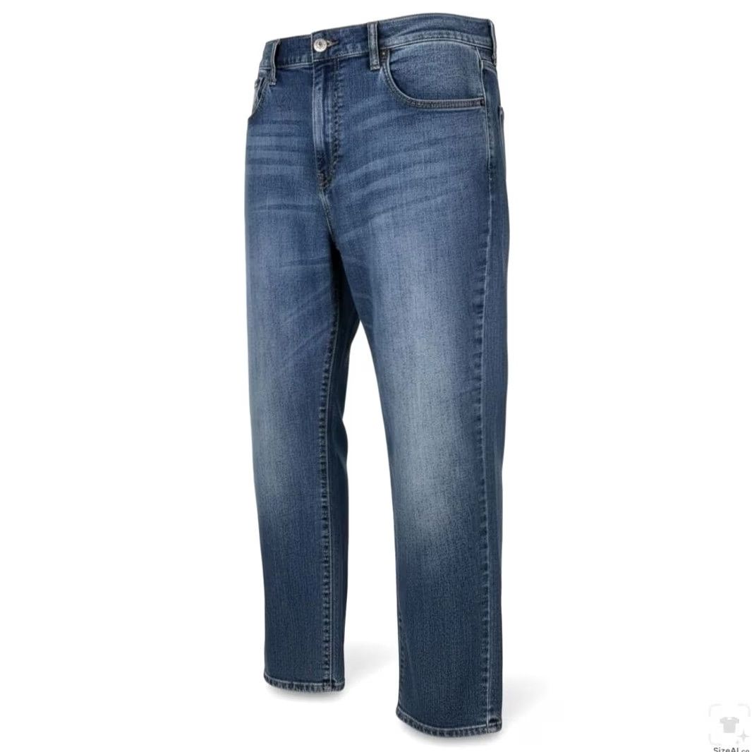 Lucky Brand Lucky Brand 412 Athletic Slim Jeans Mens 36x27 Blue Medium Wash Tapered Zip Fly Denim) Size US 36 / EU 52 - 2 Thumbnail