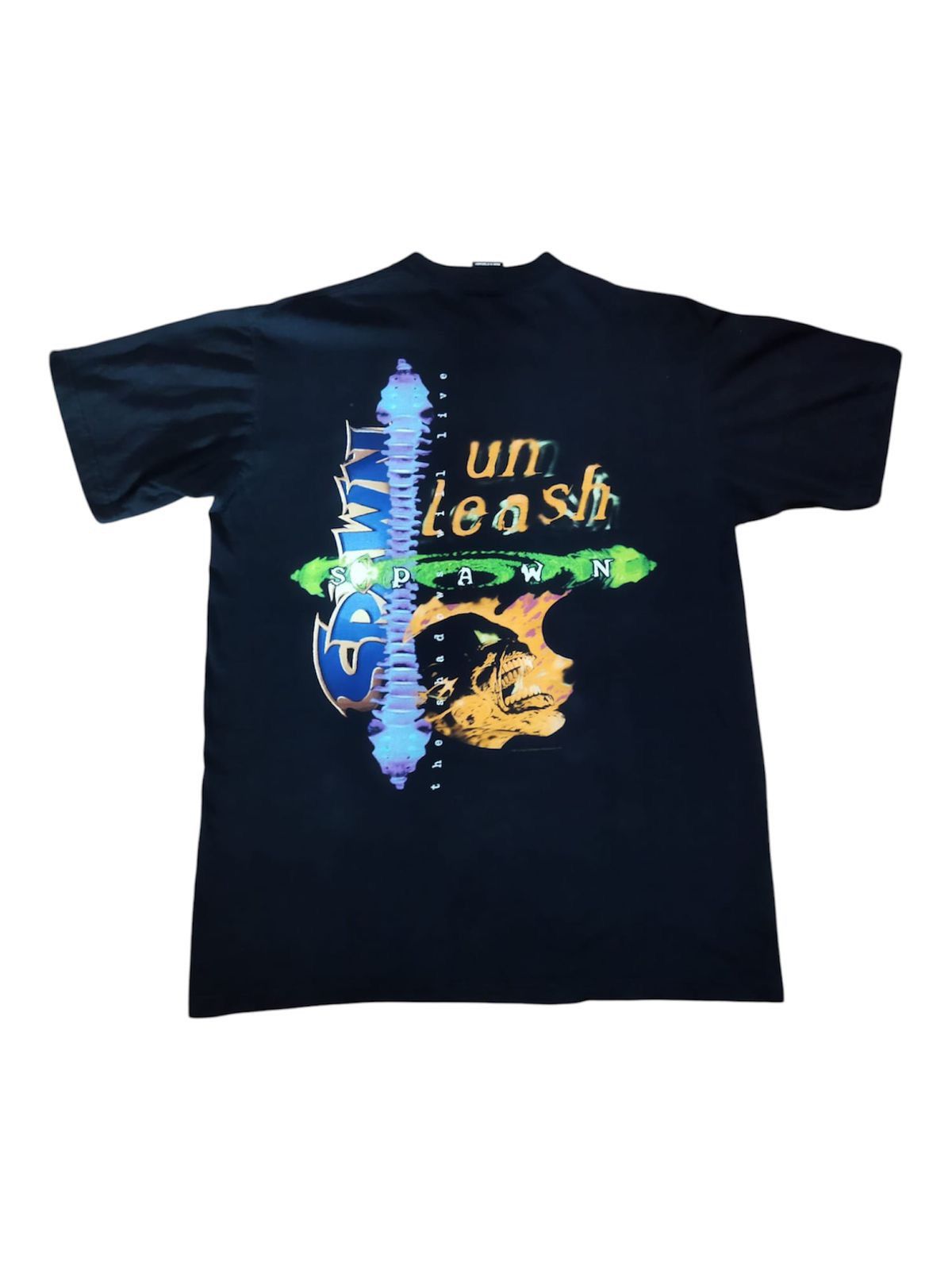 Vintage Vintage 90s Spawn Um Leash Tee Size US L / EU 52-54 / 3 - 3 Thumbnail