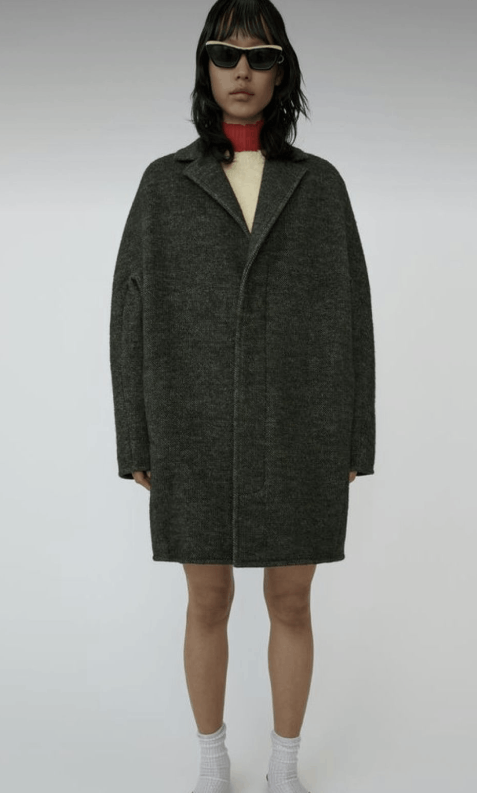 Image of Acne Studios Acne Studios Cocoon Jacket Green Coat, Women's (Size XS)