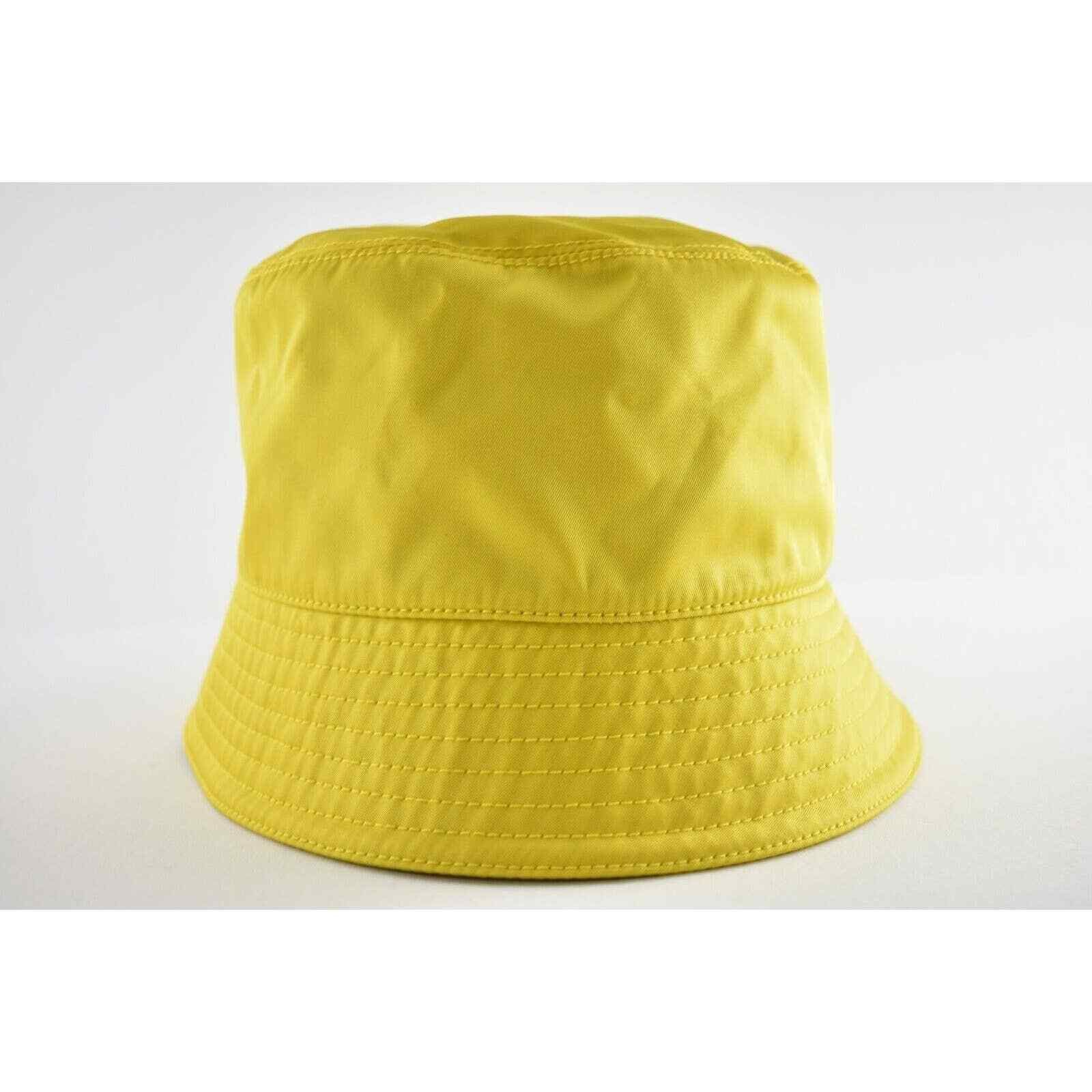 Prada Prada Re-Nylon Triangle Logo Nylon Sun Bucket Hat L Large Size ONE SIZE - 8 Thumbnail