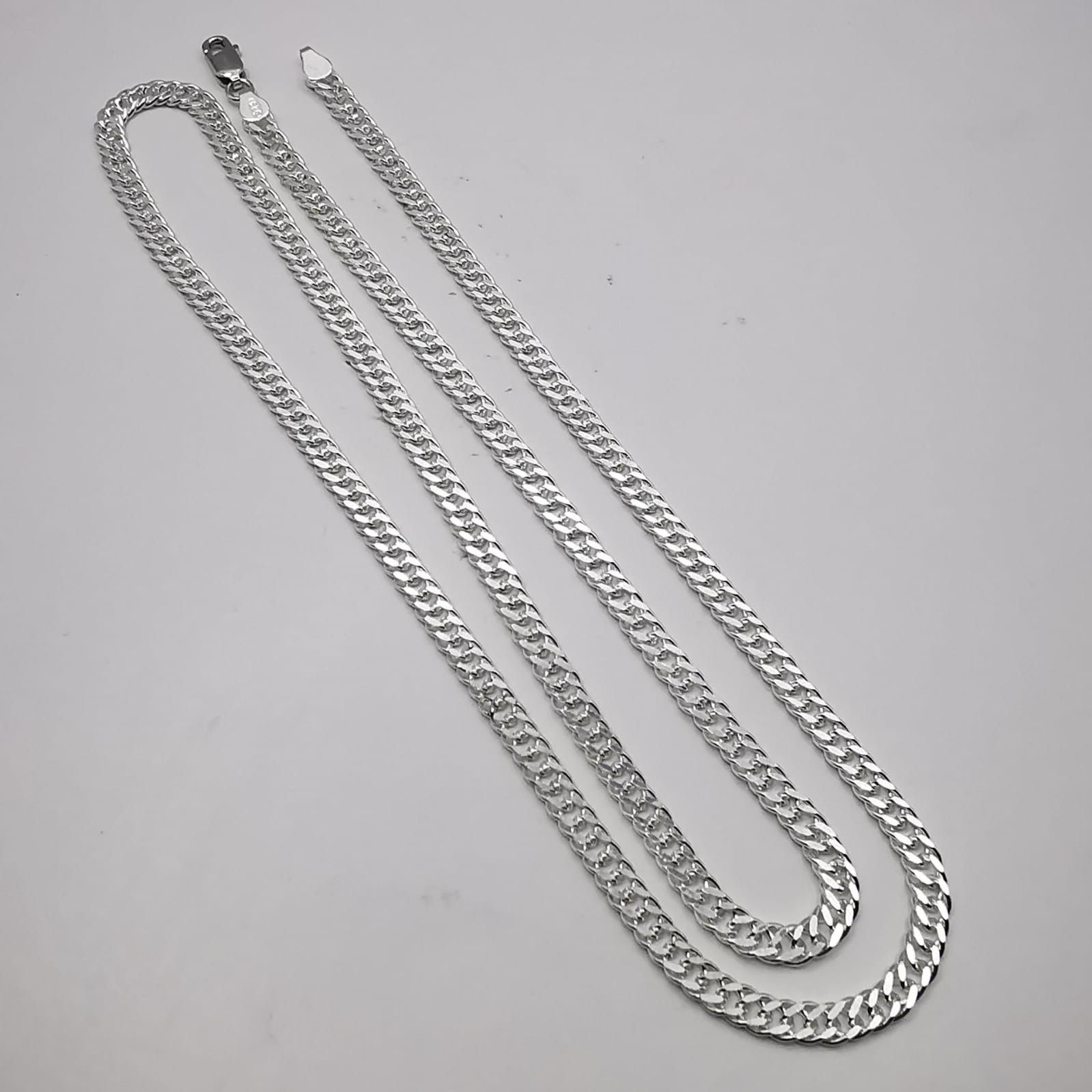 Sterling Silver Vintage Jewelry Chain, 925 Sterling Silver, Signed 13,58g Size ONE SIZE - 2 Thumbnail