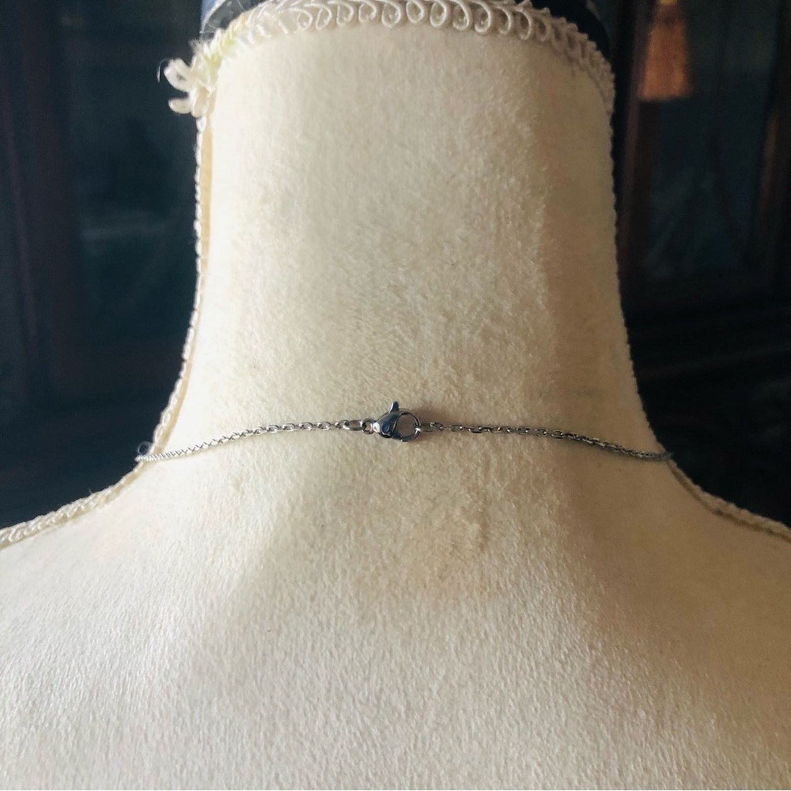 Handmade Handcrafted aura quartz crystal pendant on chain necklace Size ONE SIZE - 7 Thumbnail
