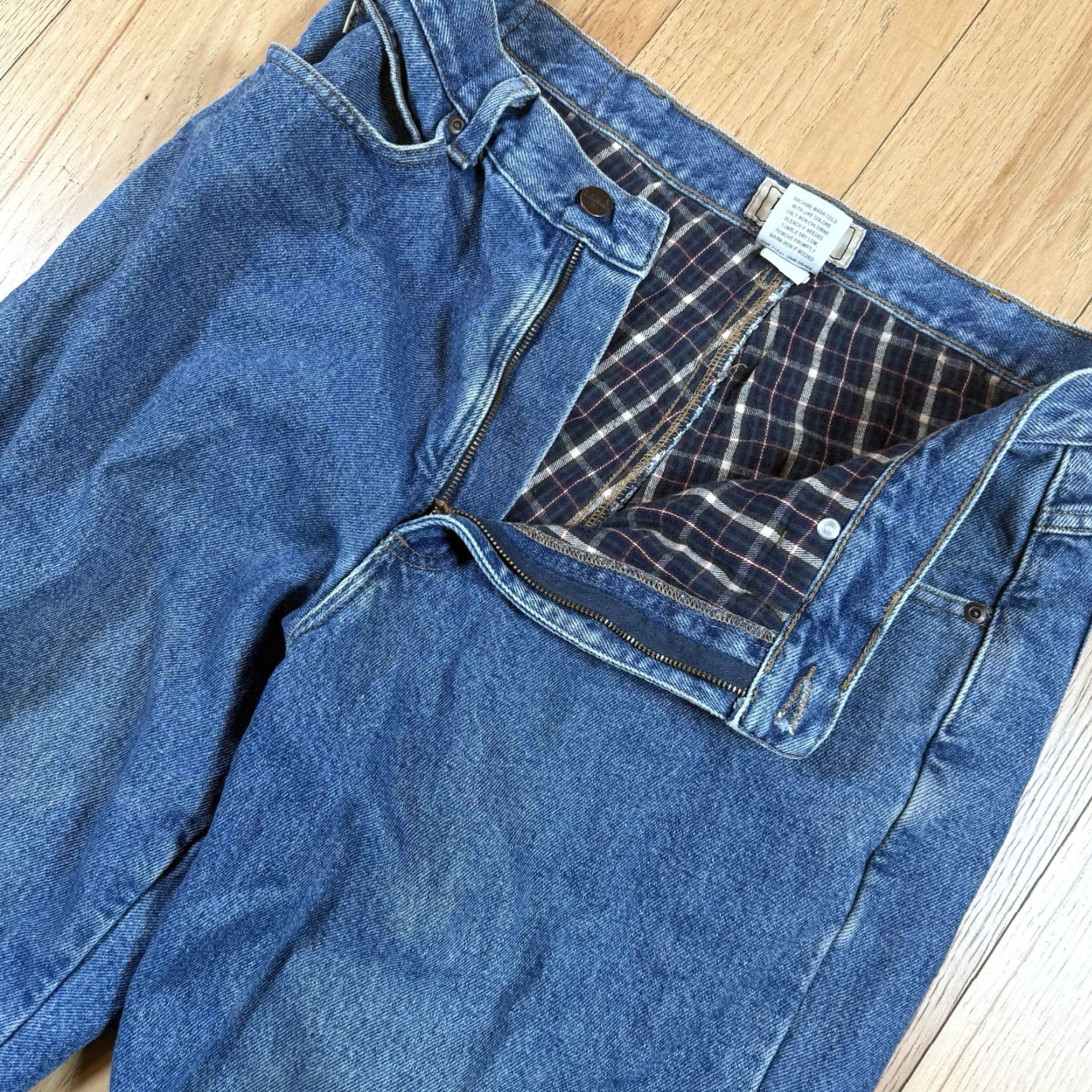 Vintage VINTAGE L.L.Bean Jeans Flannel Lined Insulated Blue Relaxed Straight 32x32 Mens Pants Size US 32 / EU 48 - 6 Thumbnail