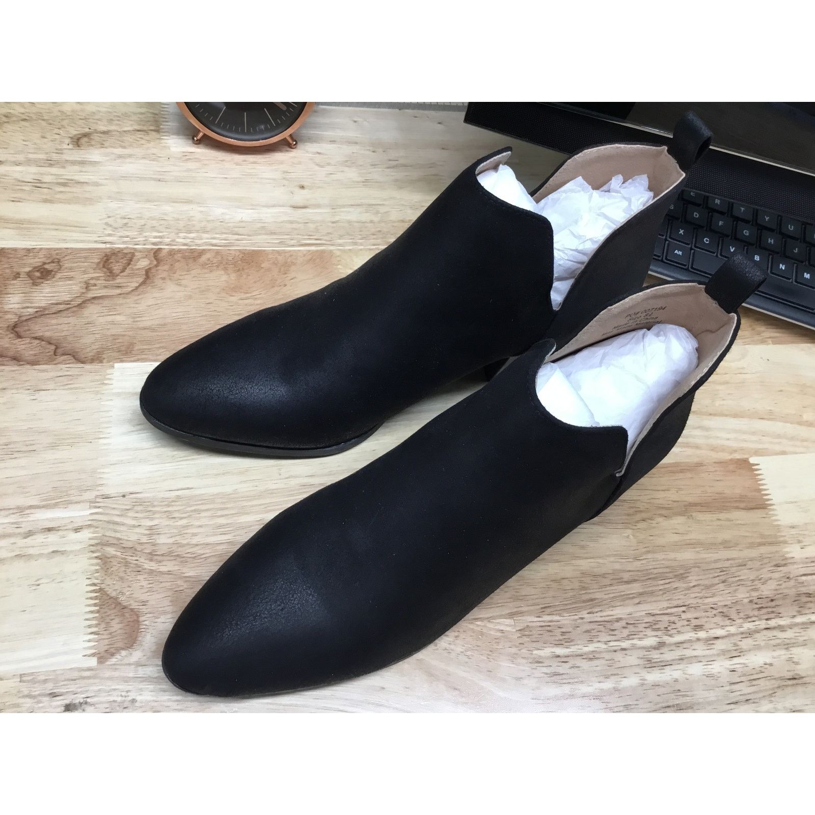 Other Journee Collection Lola Women's 8.5 Black Leather Booties Size US 8.5 / IT 38.5 - 5 Thumbnail