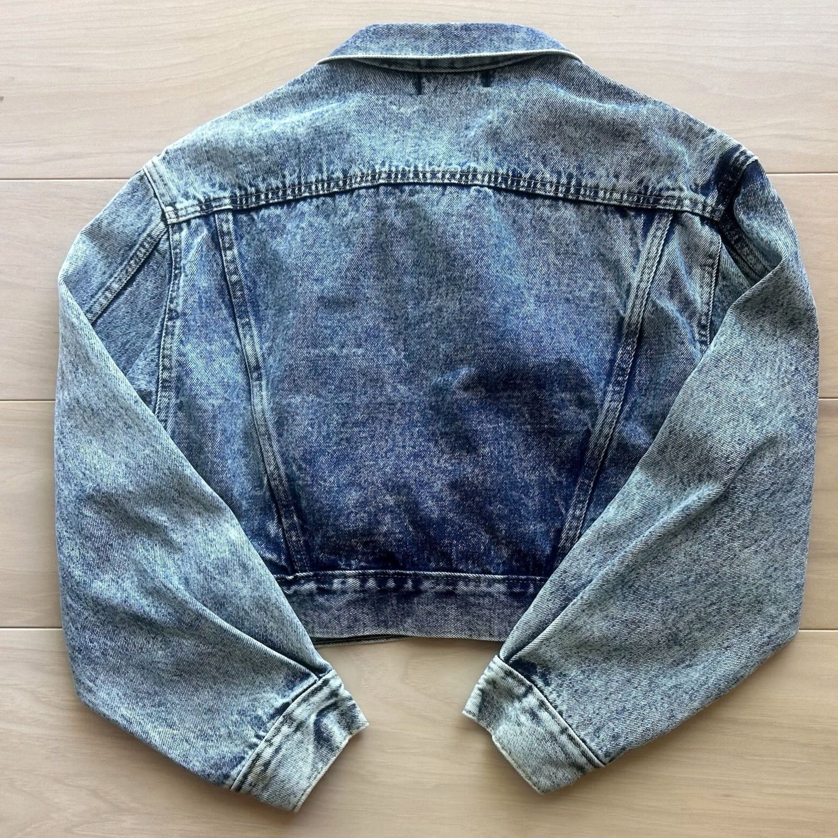 Denime VINTAGE Jack Mulqueen Denim Blue Jean Jacket Cropped Women’s Medium Size 32" / US 10 / IT 46 - 3 Thumbnail