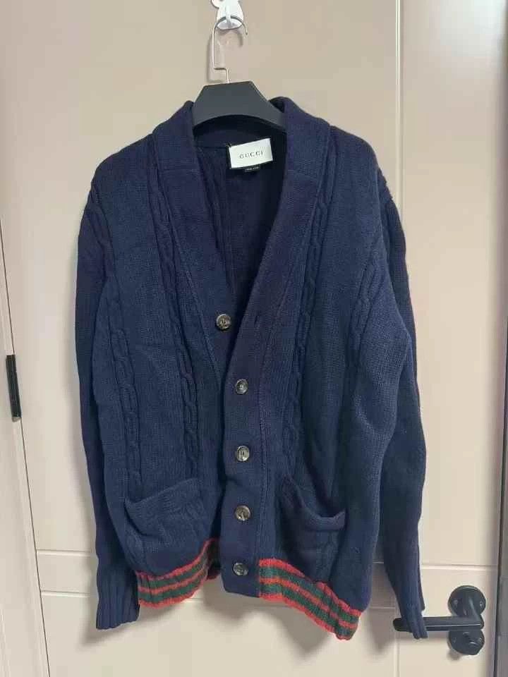 Gucci Gucci Red and green striped cardigan sweater 2502-Nextarrow Size US XL / EU 56 / 4 - 1 Thumbnail