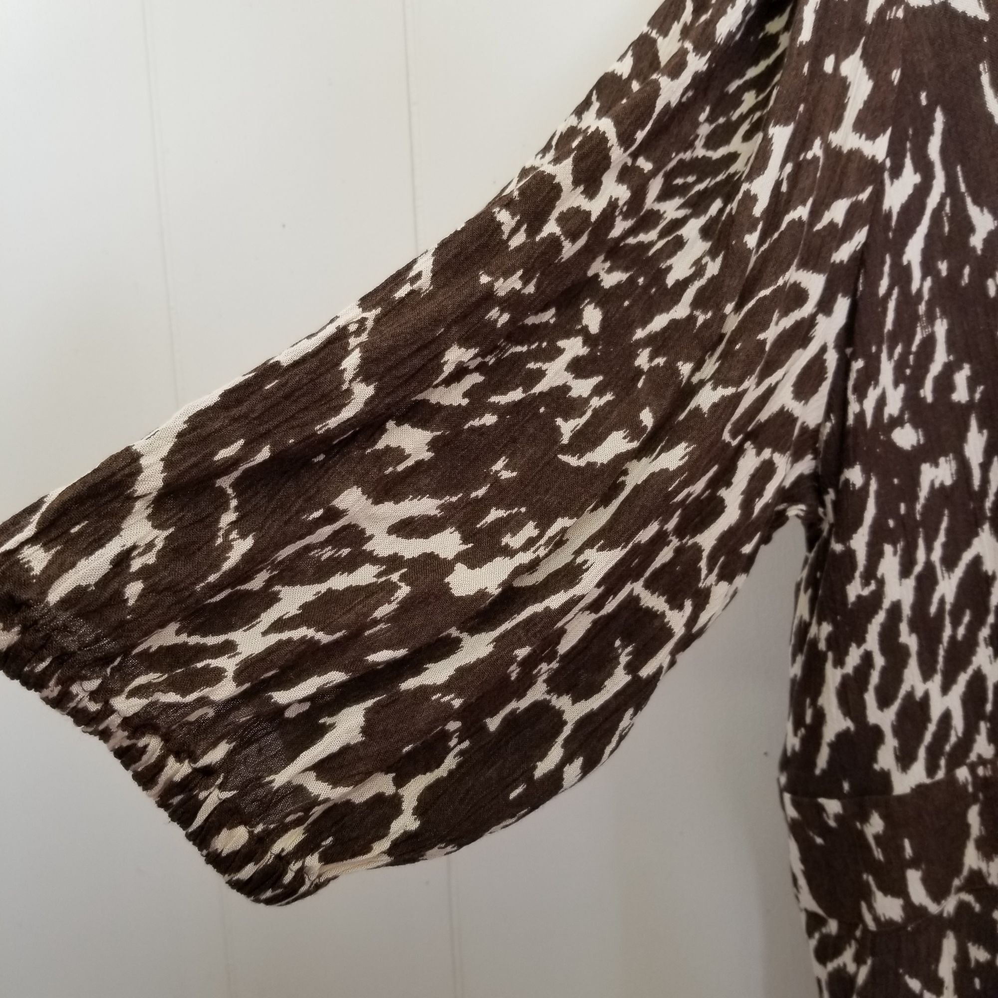 Other Roamans 30W Leopard Animal Print Dress Modest Button Front V Size 4XL / US 24-26 - 4 Thumbnail