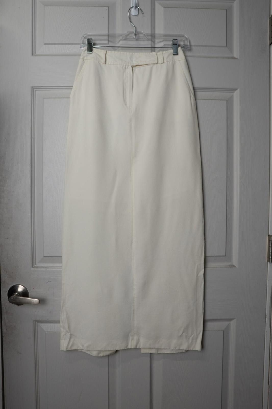 Vintage 90's XC Long White Maxi Skirt Size 27" / US 4 / IT 40 - 1 Thumbnail