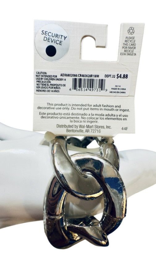 Other Chunky Silver-Tone Chain Link Bracelet – NWT Size ONE SIZE - 5 Thumbnail