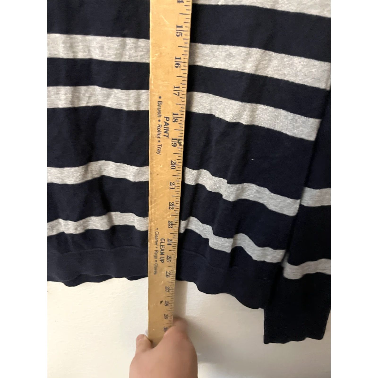 Gap VINTAGE GAP MENS STRIPED Navy Blue Gray Sweater - Size Medium Pima Cotton Lightweight Size US M / EU 48-50 / 2 - 4 Thumbnail