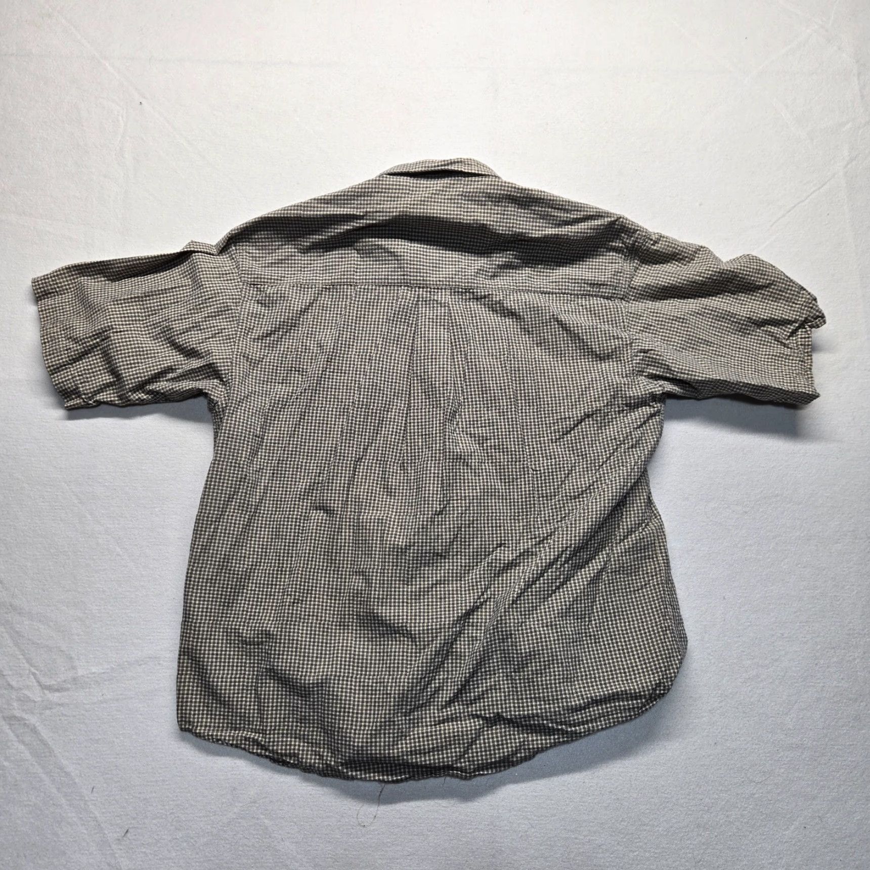 Haggar Haggar Shirt Button-Up Short Sleeve Adult XL Brown Check-Pattern Cotton Casual Front Pocket Men Size US 36 / EU 52 - 7 Thumbnail