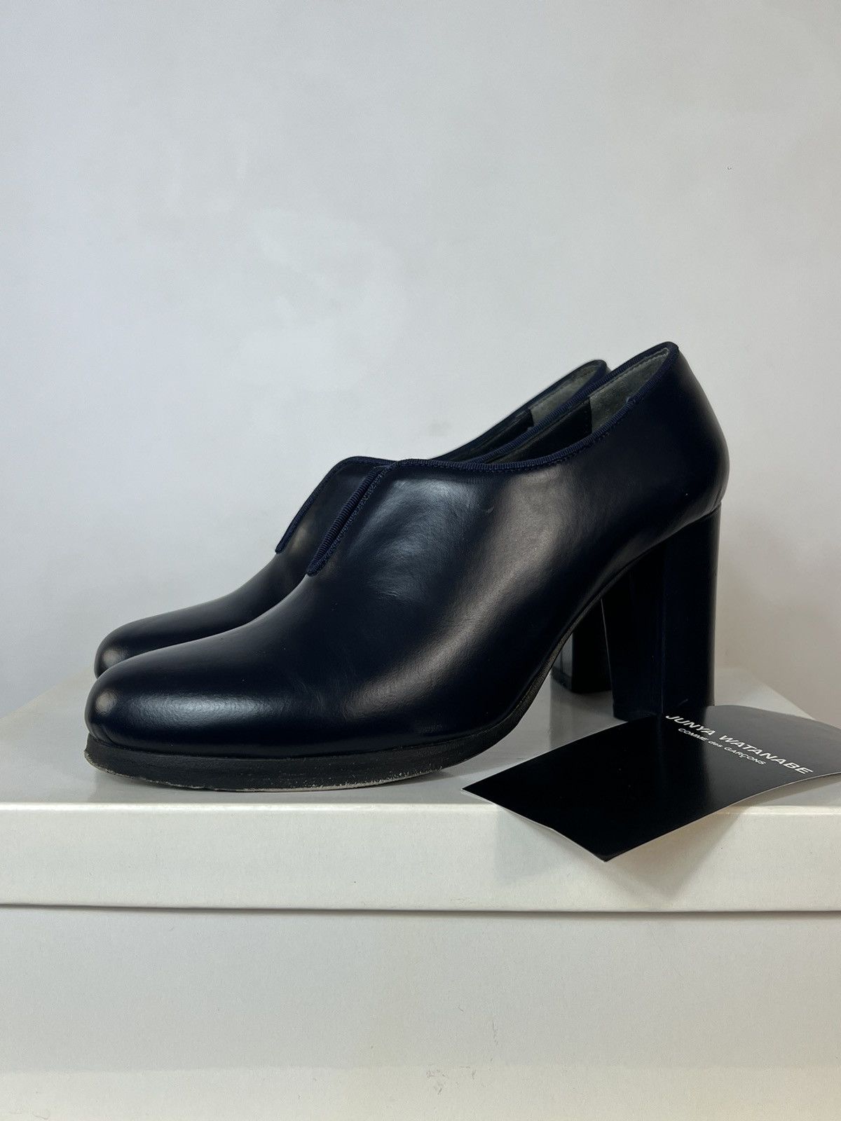 わた CDG Junya Watanabe Cowhide Heels Mainline Podiums Shoes CDG