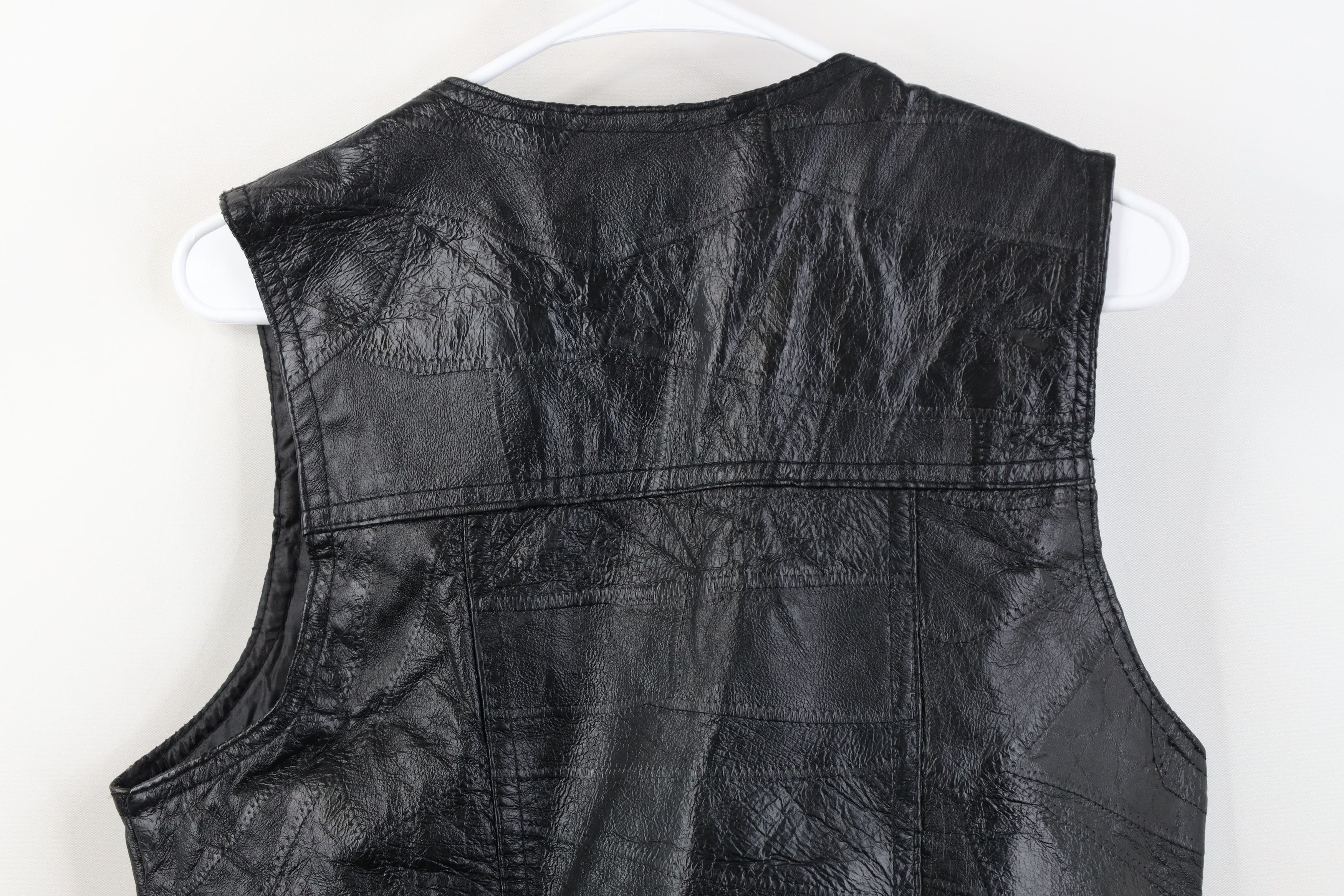 Vintage Vintage 90s Streetwear Patchwork Motorcycle Vest Jacket Size US M / EU 48-50 / 2 - 14 Thumbnail