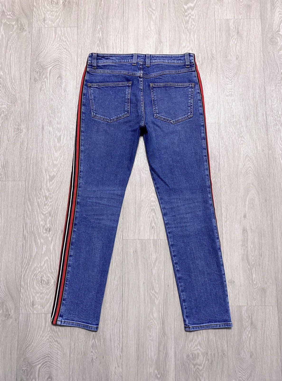 Alexander McQueen 2018 Alexander McQueen Side Stripe Washed Skinny Jeans Denim Size 26" / US 2 / IT 38 - 2 Thumbnail