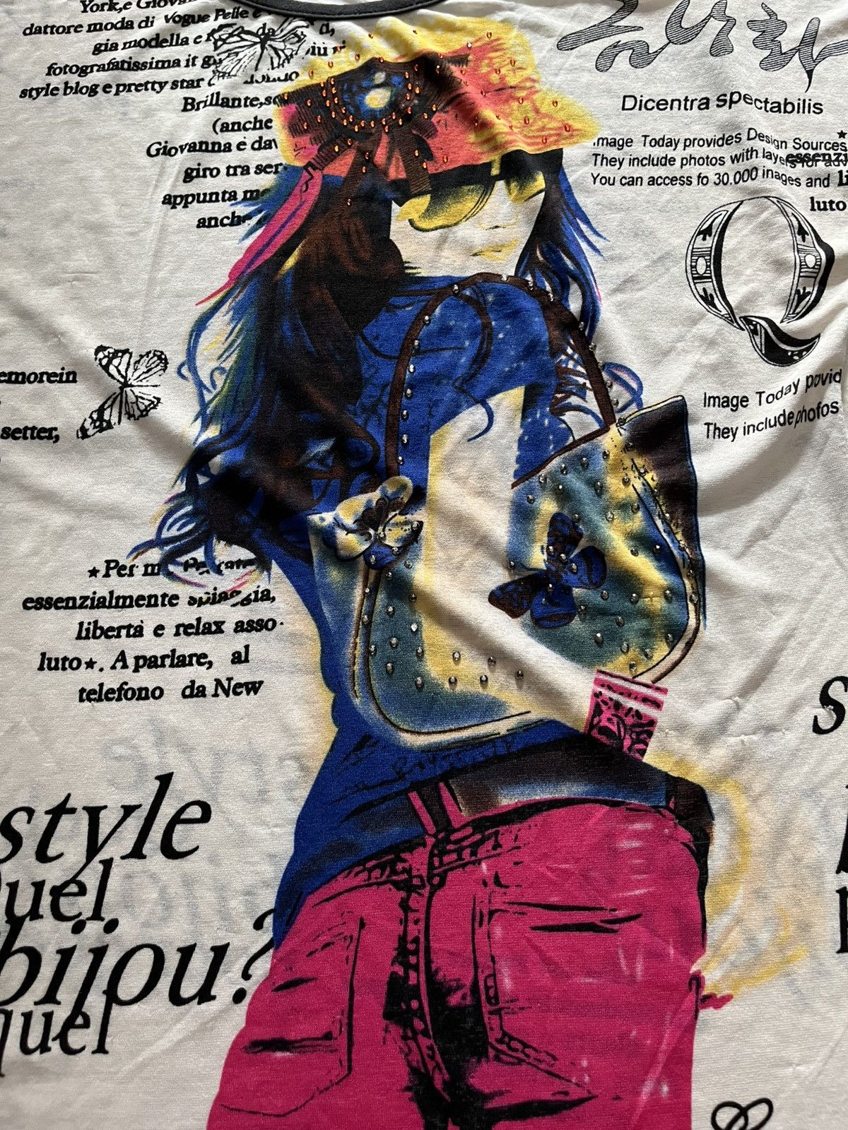 Hysteric Glamour 2000s miss nadia glitter mesh top tshirt Size US M / EU 48-50 / 2 - 3 Thumbnail