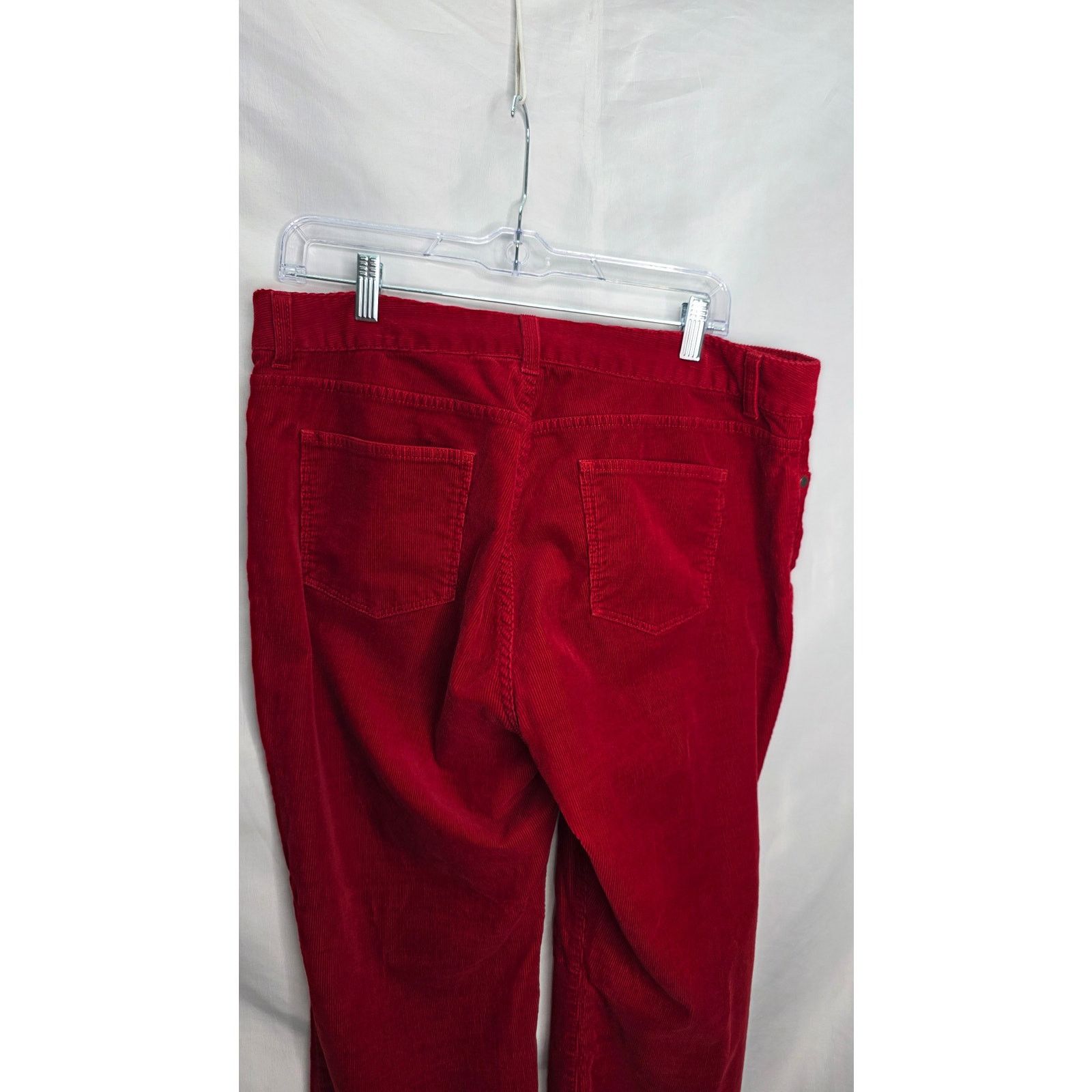 Other Talbots Red Classic Wide Leg Curvy Corduroy Women's Pants Size 35" - 10 Thumbnail