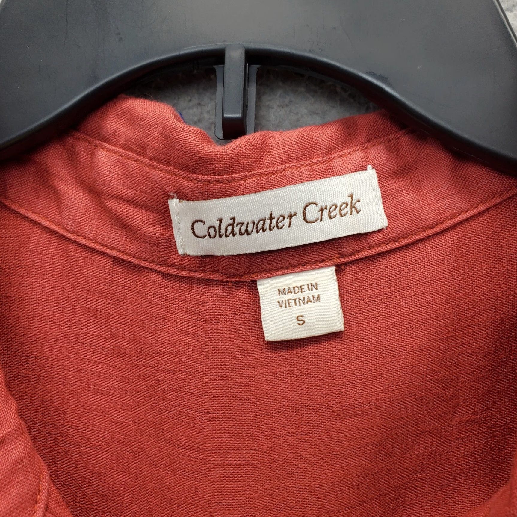 Coldwater Creek Coldwater Creek Shirt Womens S Dark Red Chest Pocket Short Sleeve Button Up Size S / US 4 / IT 40 - 4 Thumbnail