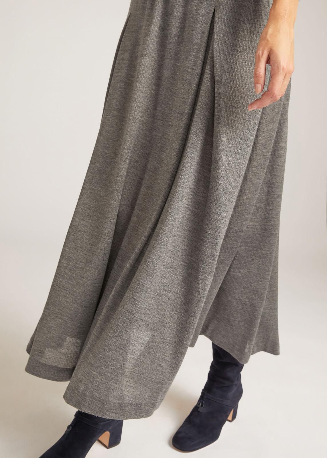 Loro Piana o1srvl11e1224 Guastalla Cashmere Silk Skirt in Grey Size 27" / US 4 / IT 40 - 3 Thumbnail