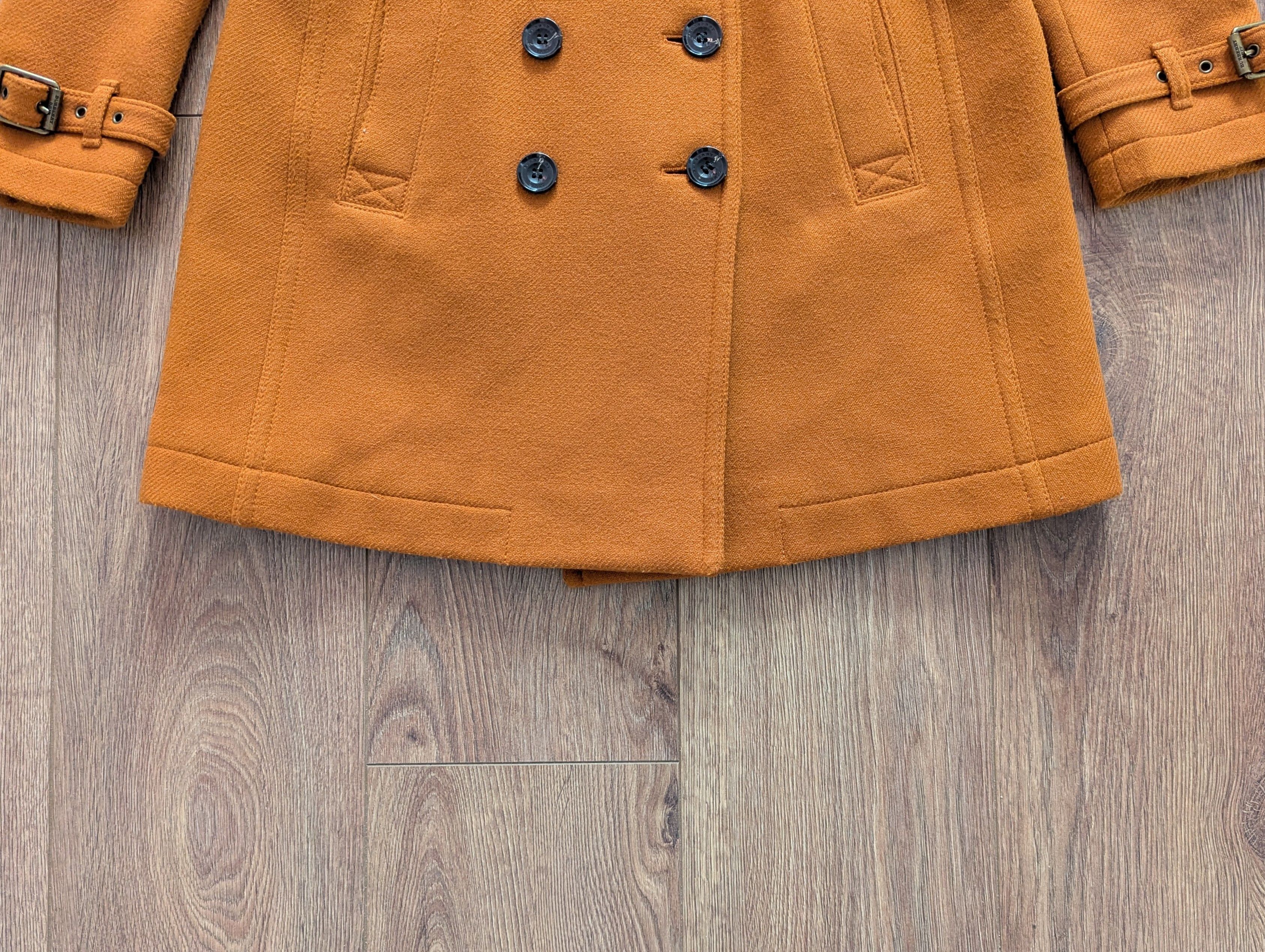 Burberry BURBERRY BRIT Women's Wool Coat Orangre Luxury Brand Size M / US 6-8 / IT 42-44 - 9 Thumbnail