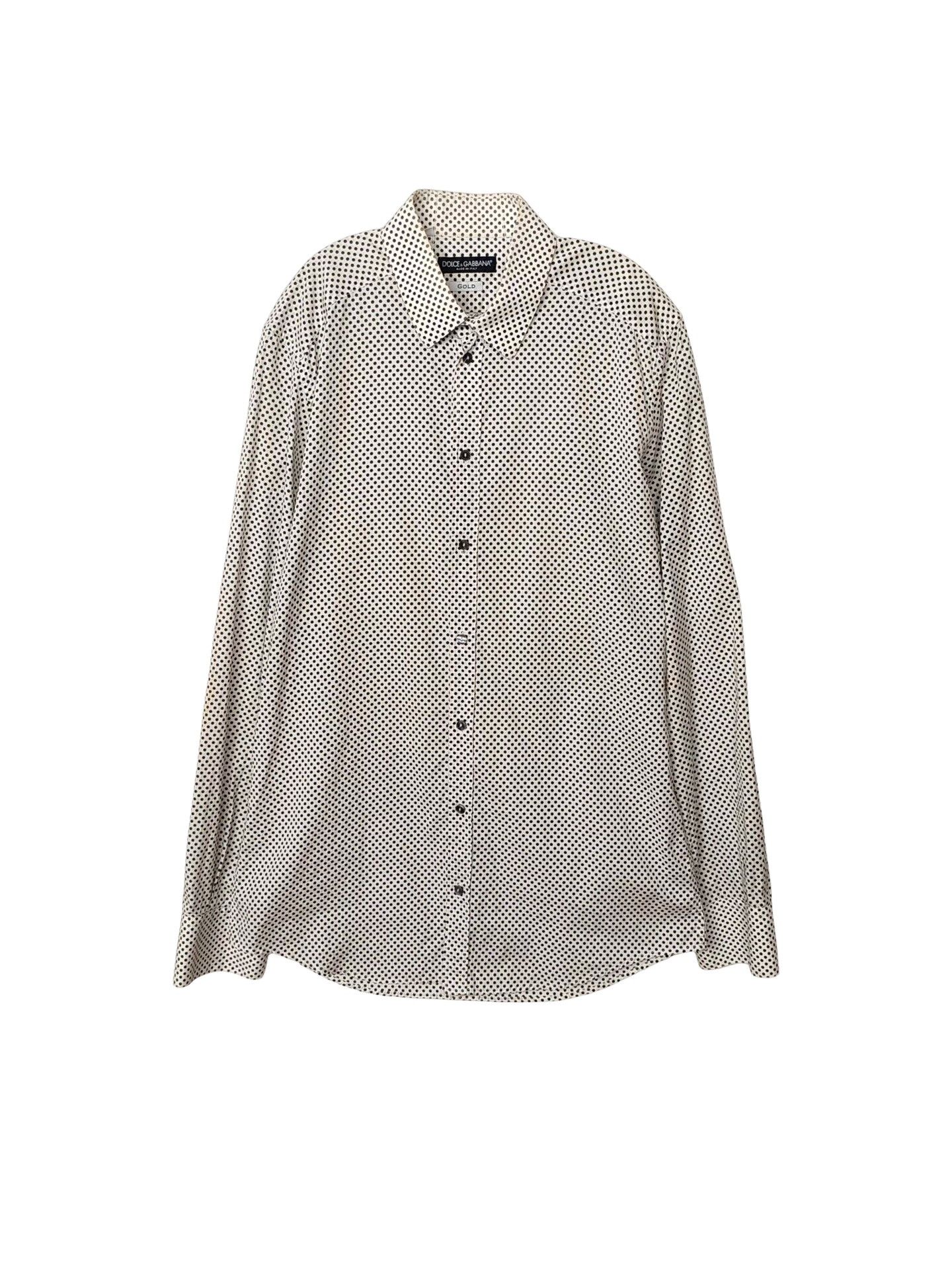 Dolce & Gabbana Dolce & Gabbana Polka Dot Button Up Shirt Size M Size US M / EU 48-50 / 2 - 1 Thumbnail