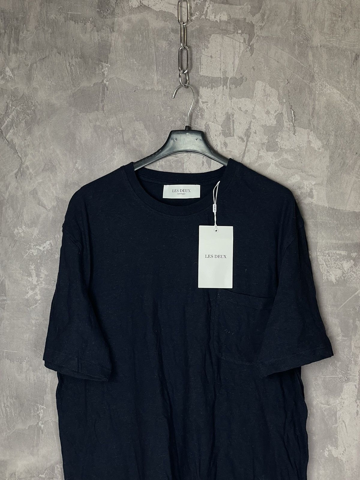 Les Deux × Vintage Les Deux Navy Luxury Pocket Cotton Rare T Shirt Size US L / EU 52-54 / 3 - 3 Thumbnail
