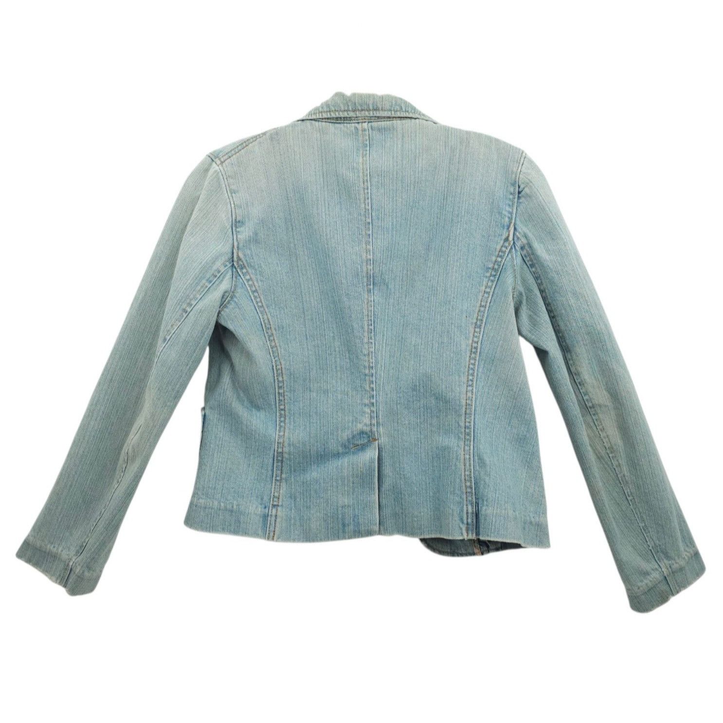 Gap GAP Denim Blazer Jacket Womens 2 READ Y2K Indie Light Wash Size XS / US 0-2 / IT 36-38 - 2 Thumbnail