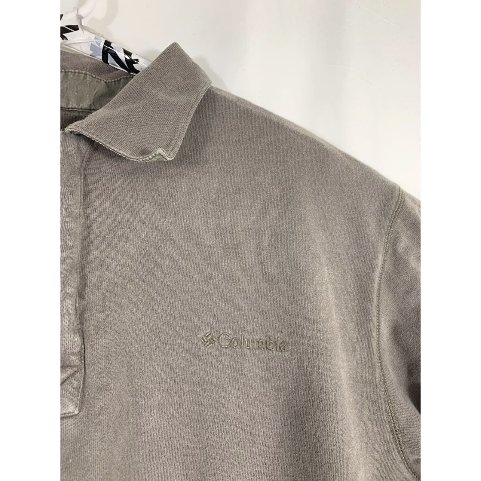 Vintage Columbia Sweatshirt 1/4 Zip Pullover Men XL Taupe Outdoor Winter Hiking Cotton Size US XL / EU 56 / 4 - 4 Thumbnail