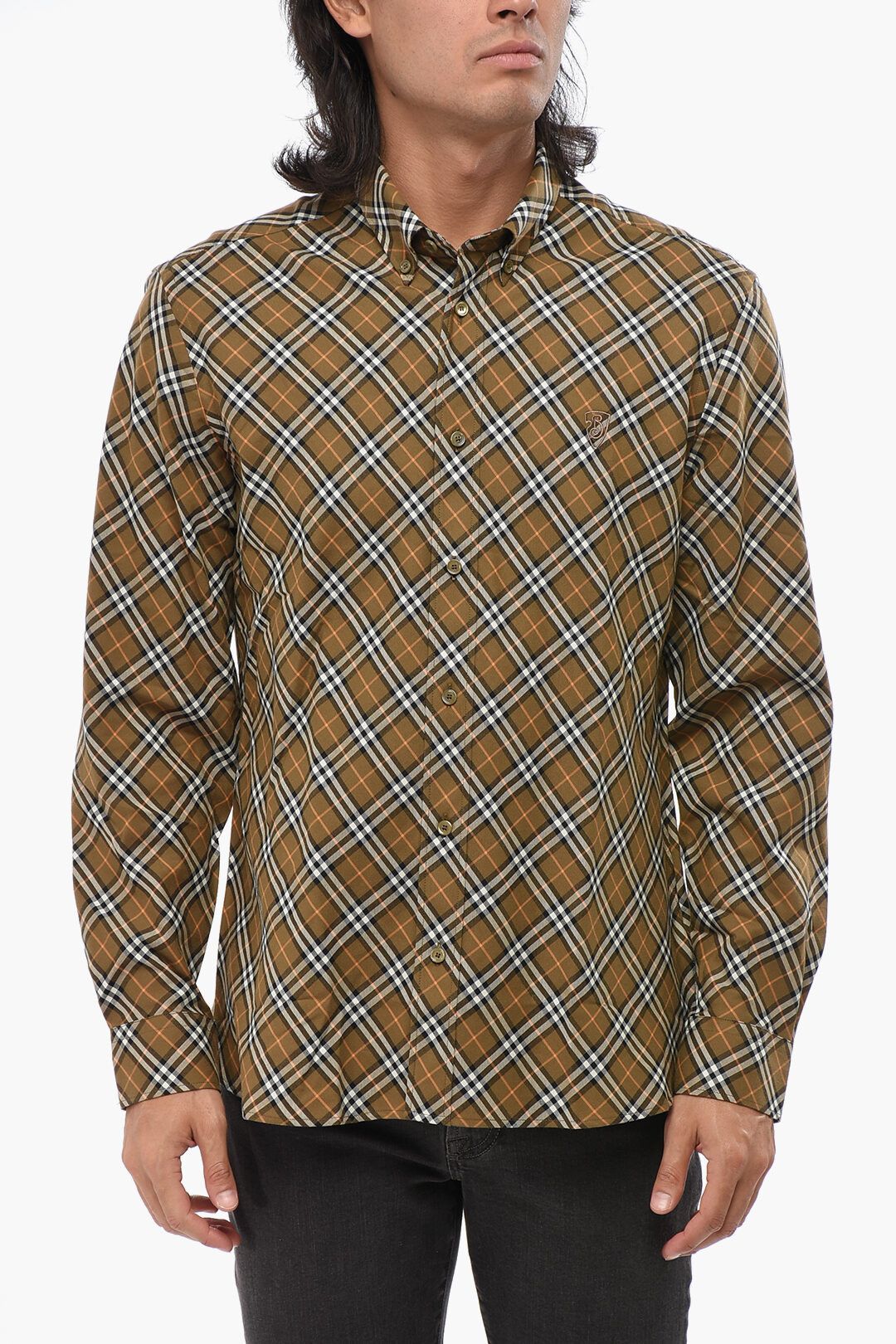 Burberry og1mm1125 Button-Down Collar Shirt in Multicolor Size US S / EU 44-46 / 1 - 1 Thumbnail