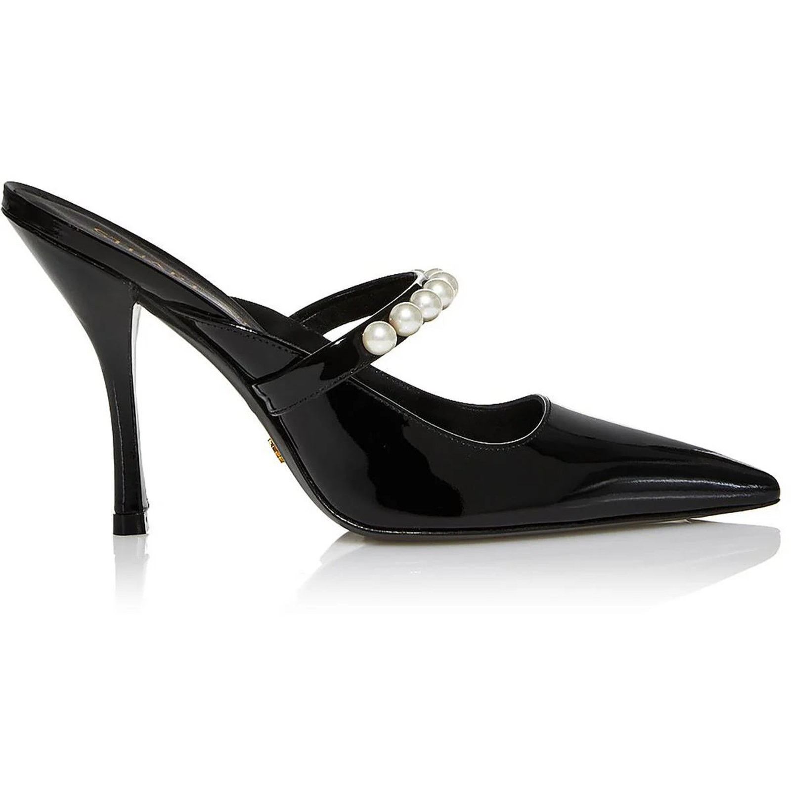 Stuart Weitzman Stuart Weitzman Goldie Women's Black Leather Pump Mules US9 Size US 9 / IT 39 - 2 Thumbnail