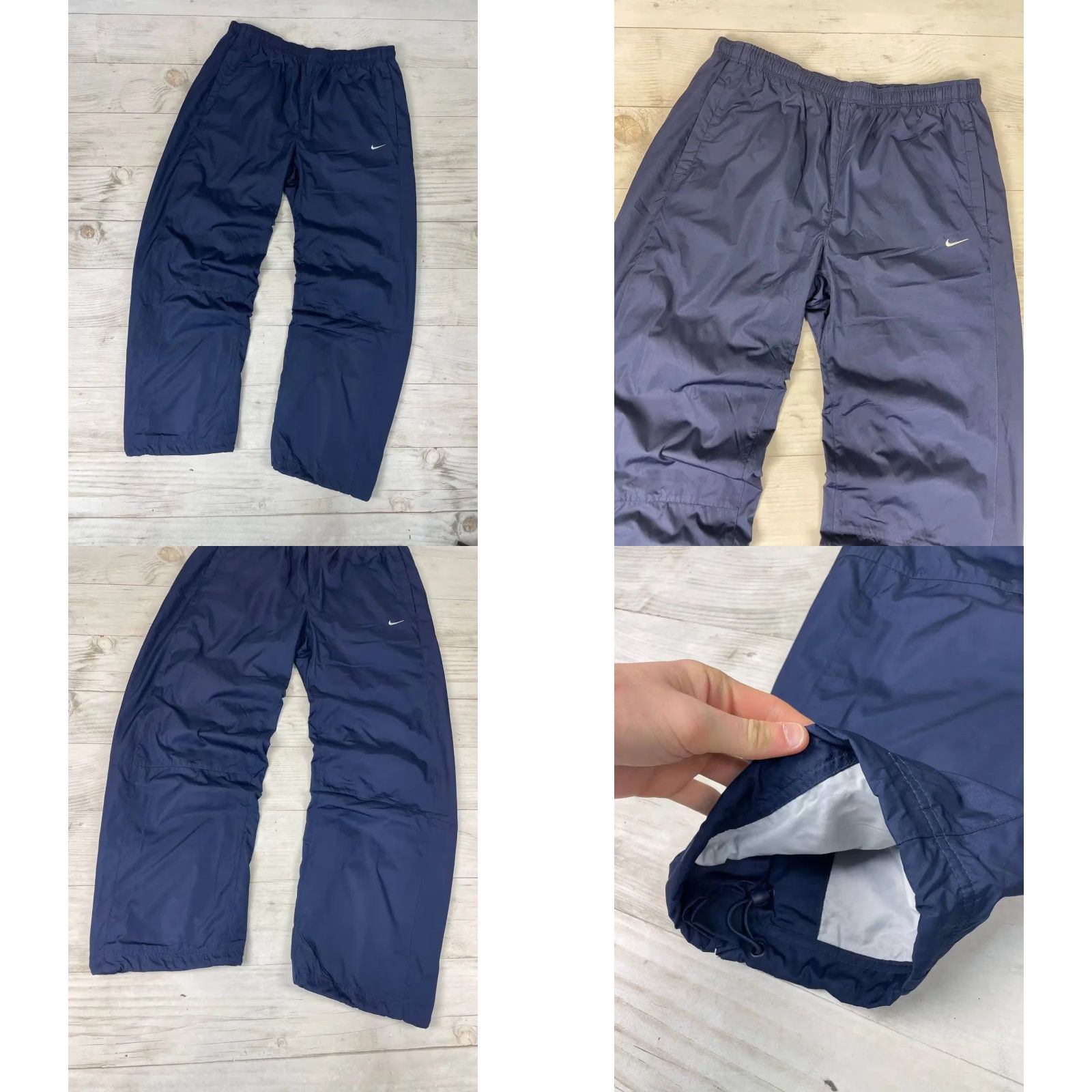 Nike VINTAGE Nike Tracksuit Jacket And Pants 2XL Men Blue Nylon Zip Activewear 2 Piece Set Size 48R - 10 Thumbnail