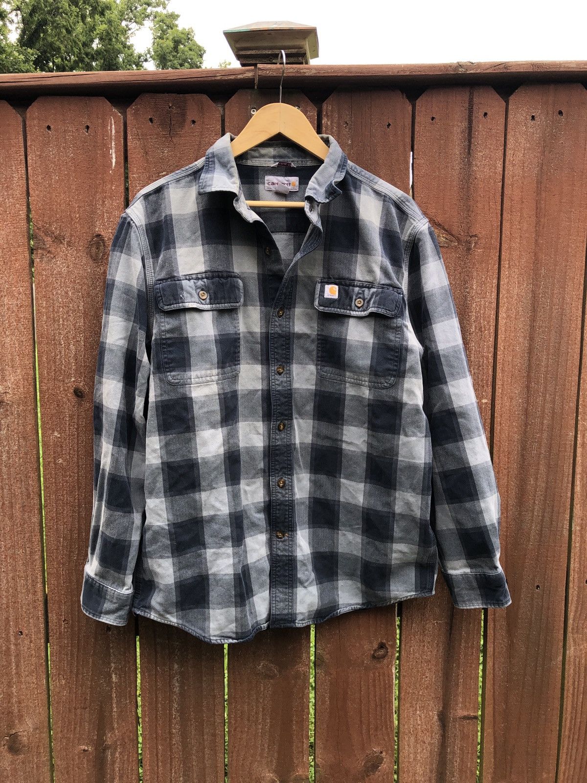 Carhartt × Vintage Vintage Crazy Carhartt Flannel Size US M / EU 48-50 / 2 - 1 Thumbnail