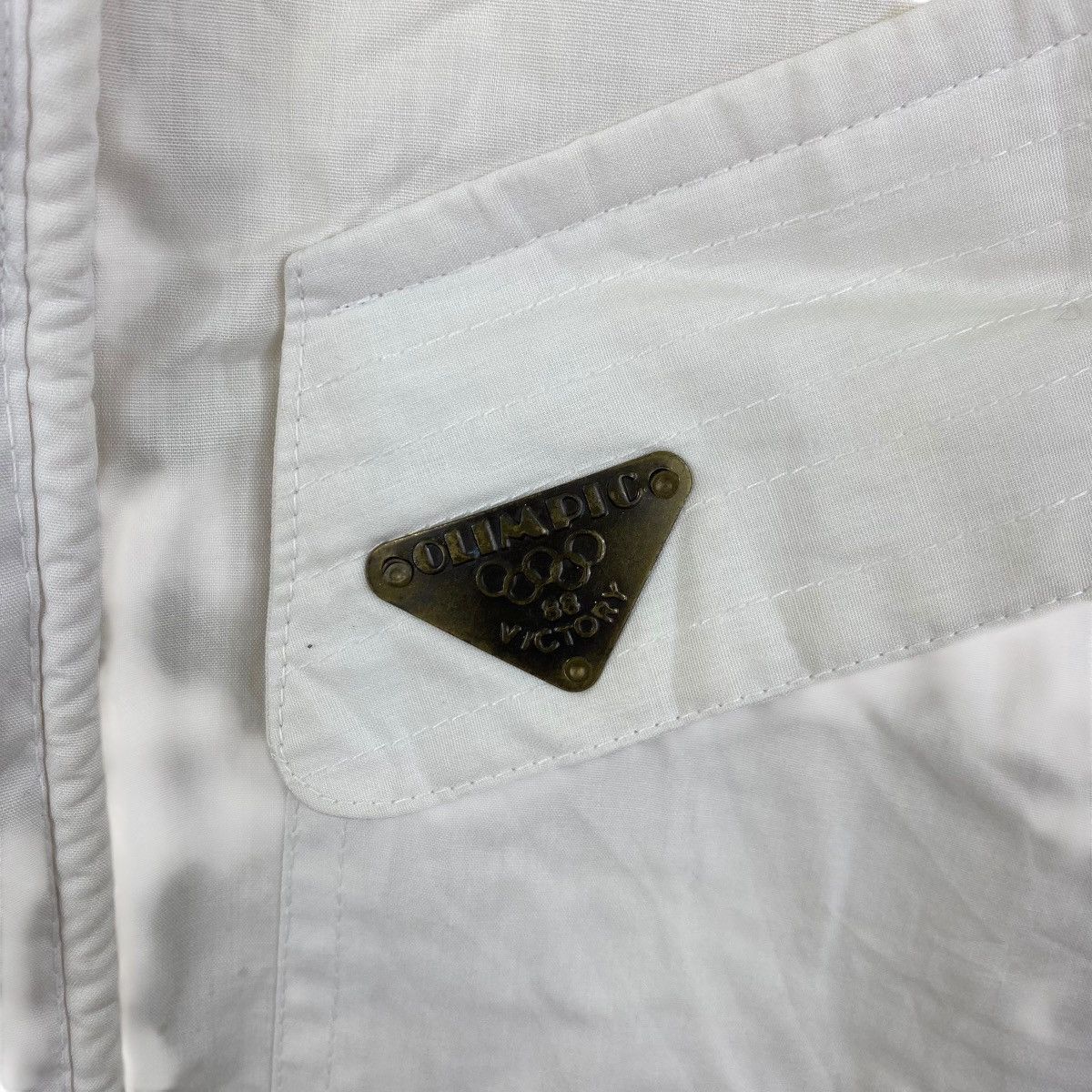 Other Vintage 80s OLIMPIC Victory Jacket White Vintage Clothing Size US XL / EU 56 / 4 - 3 Thumbnail