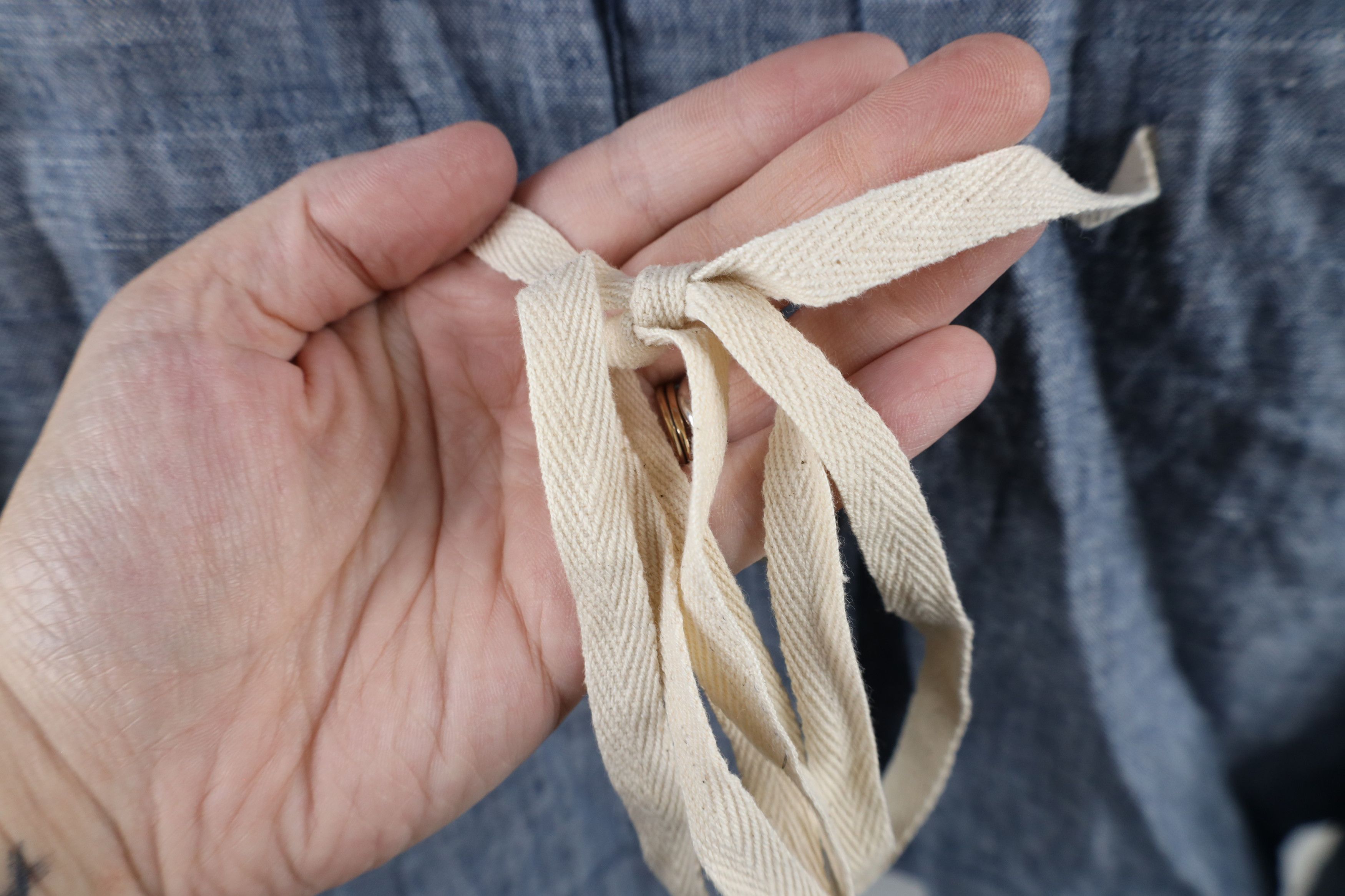 J. Jill × Vintage J Jill Love Linen Tie Linen Collared Button Shirt Blue Size XXL / US 16-18 / IT 52-54 - 4 Thumbnail