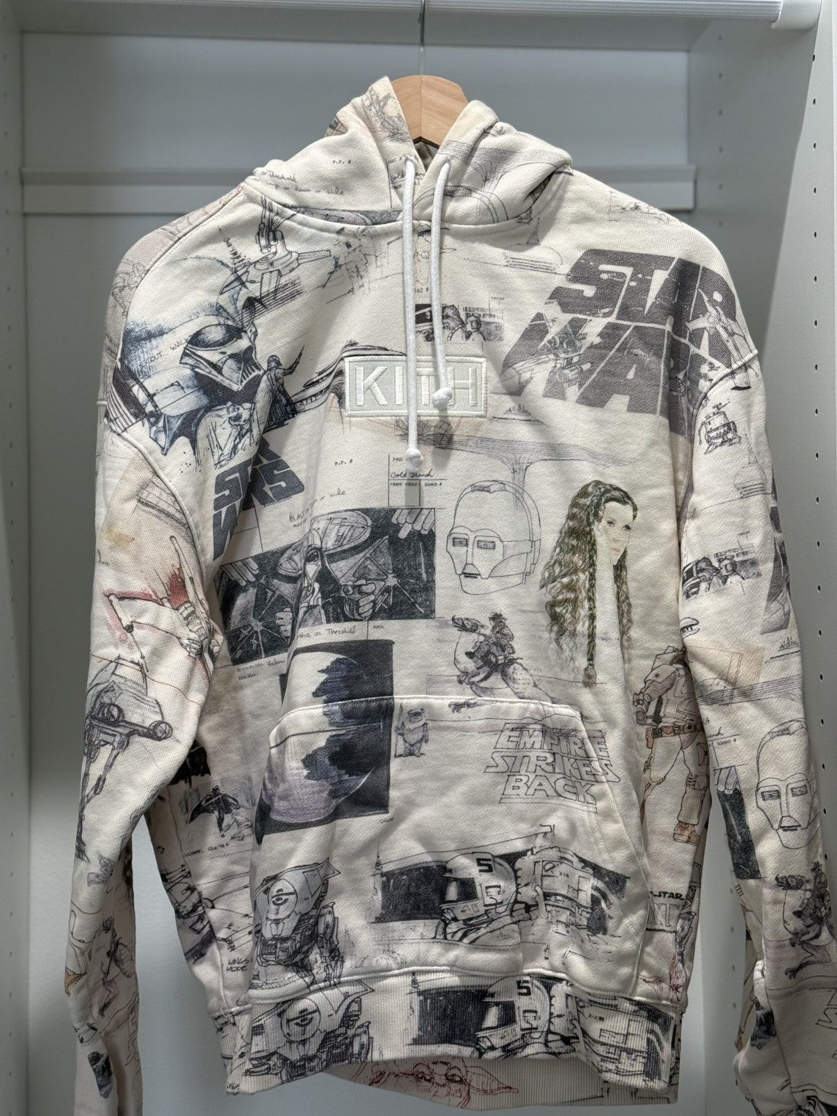 Kith Kith For Star Wars Sketches White Hoodie Size XS Size US XS / EU 42 / 0 - 2 Thumbnail