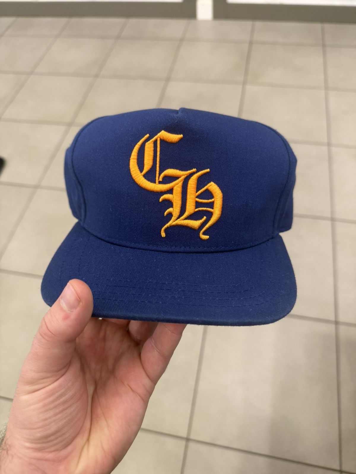 Chrome Hearts *NEW* CHROME HEARTS CH BASEBALL CAP HAT NAVY | Grailed
