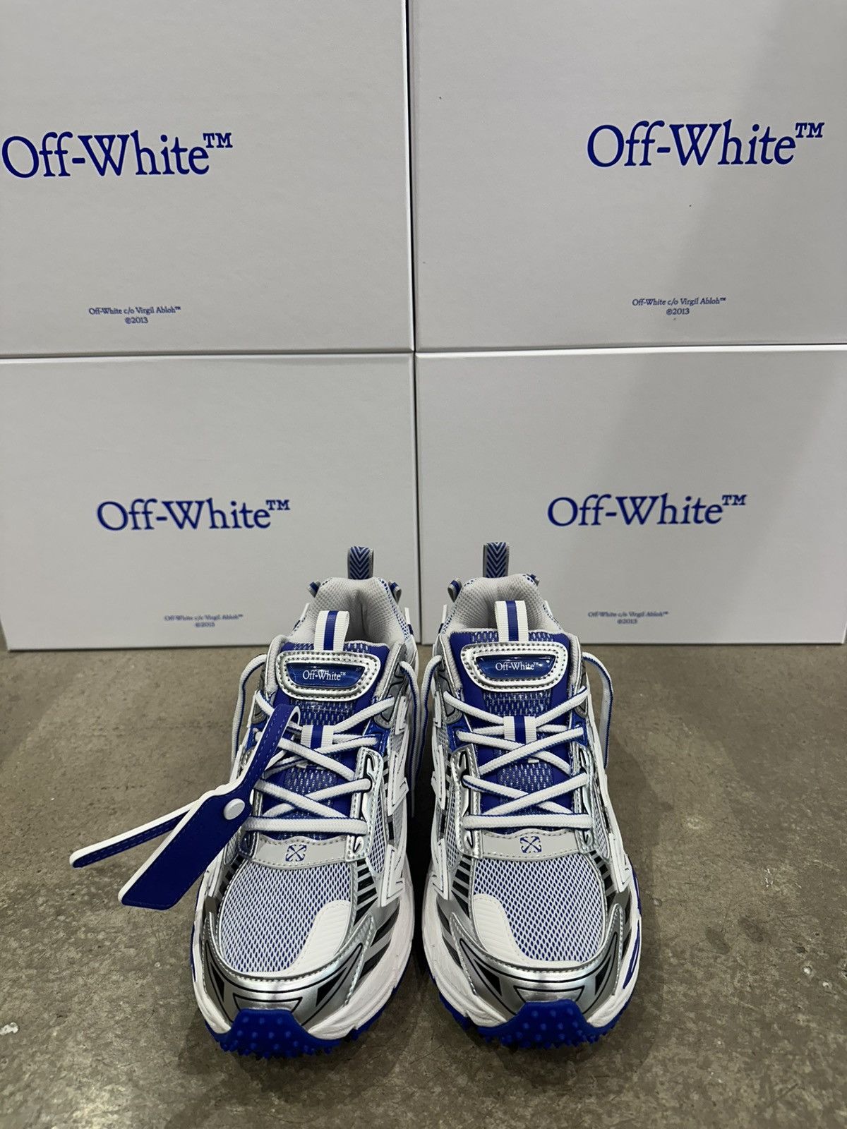 Off-White OFF-WHITE - Be Right Back Sneakers White Blue Size US 8 / IT 38 - 2 Thumbnail