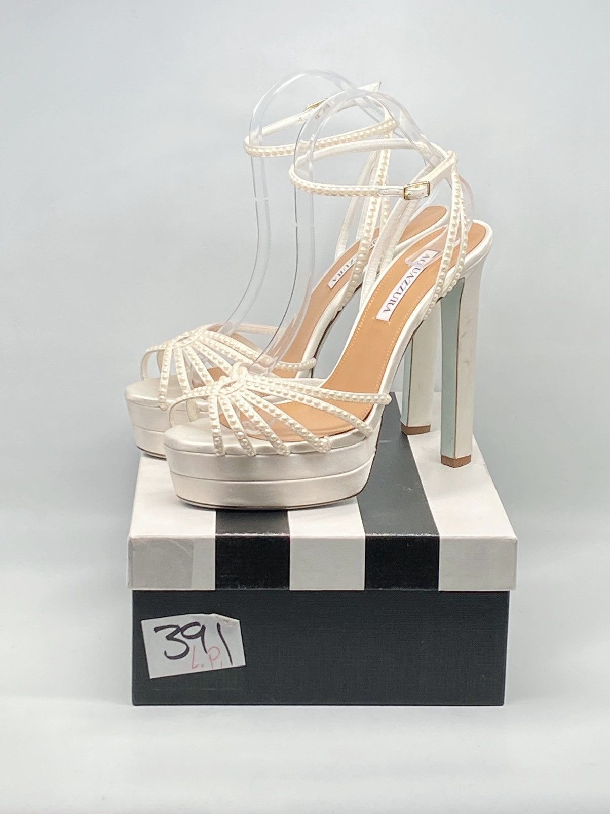 Aquazzura Aquazzura Flow Plateau 145MM Satin Sandals size 40 Size US 10 / IT 40 - 12 Thumbnail