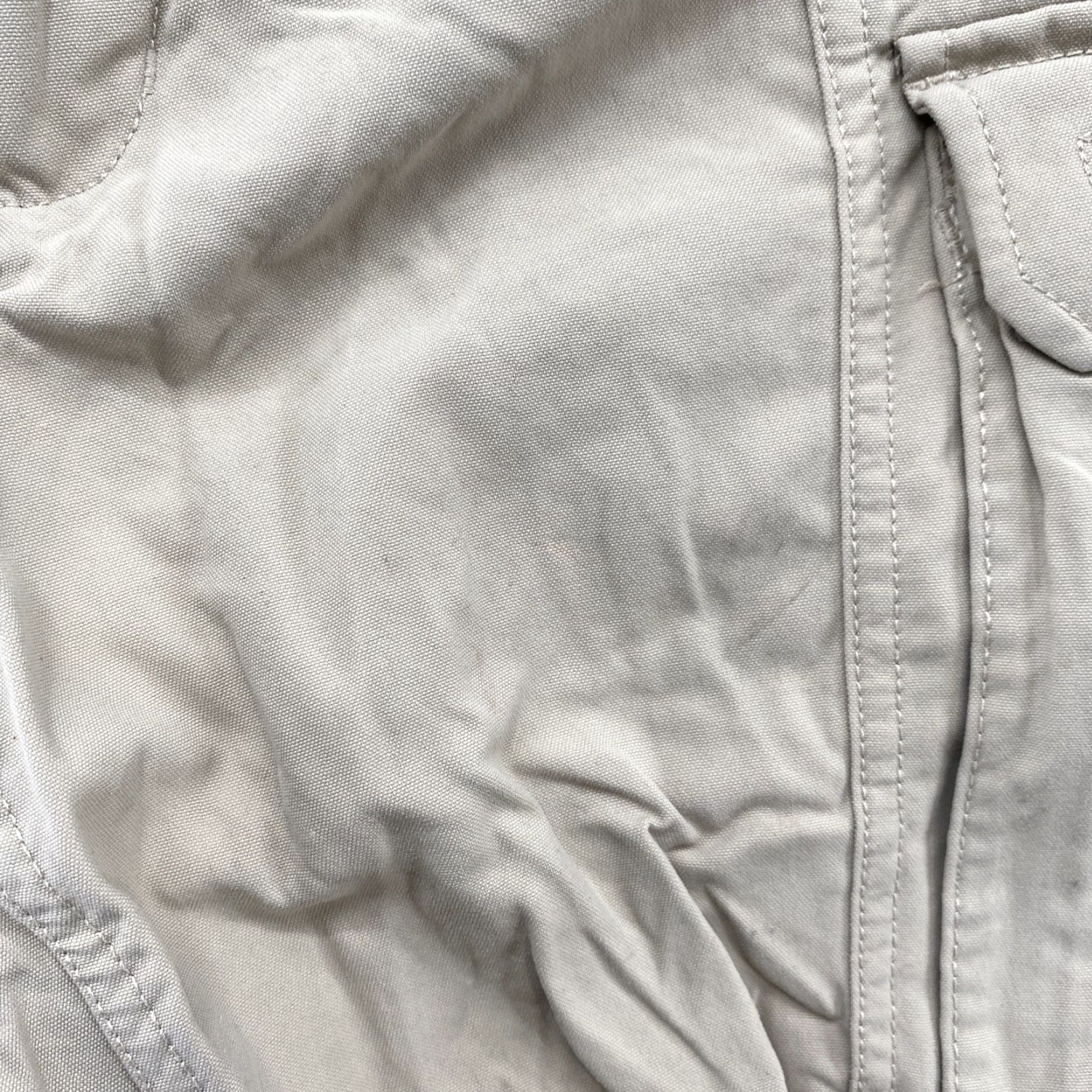 CO Duluth Cargo Shorts Men Beige Elastic Waist Nylon Size M Regular Front Flat Pockets Cargo Size US 31 - 3 Thumbnail
