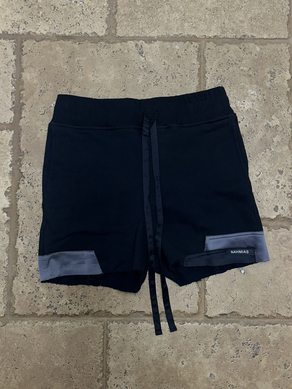 Nahmias Raw Edge Sweat Shorts Patch Summerland Small W28-30