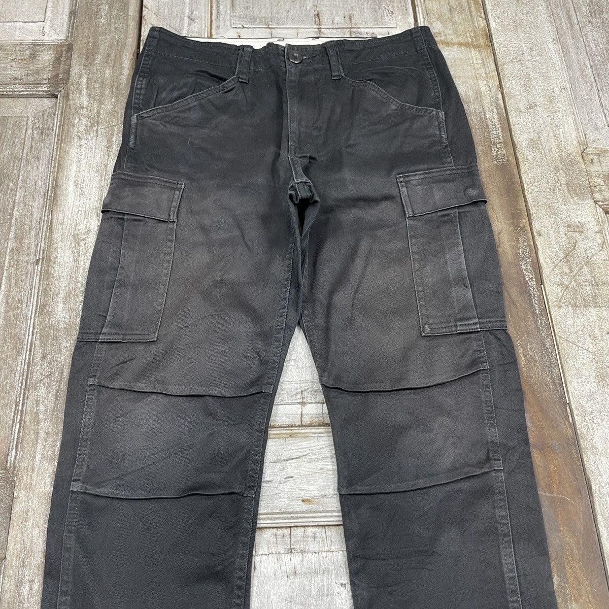 Japanese Brand × Vintage Vintage Back Number Black Cargo Pants Size US 30 / EU 46 - 4 Thumbnail