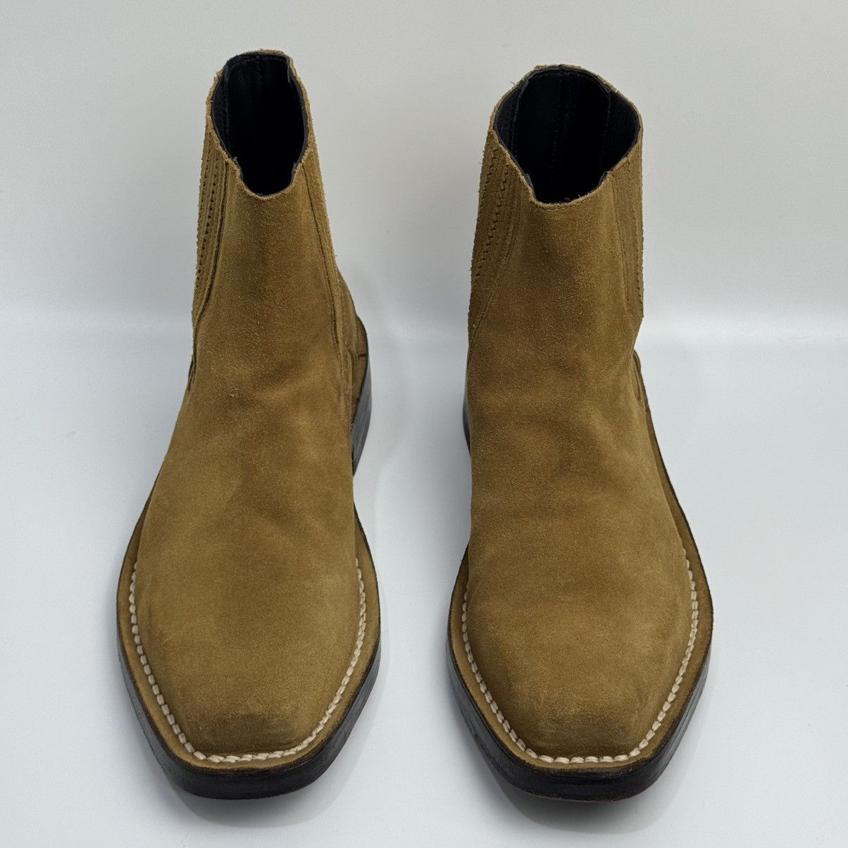 Kenzo Kenzo Kolorado Square Moc Toe Chelsea Boots - Tan Suede Size US 9 / EU 42 - 2 Thumbnail