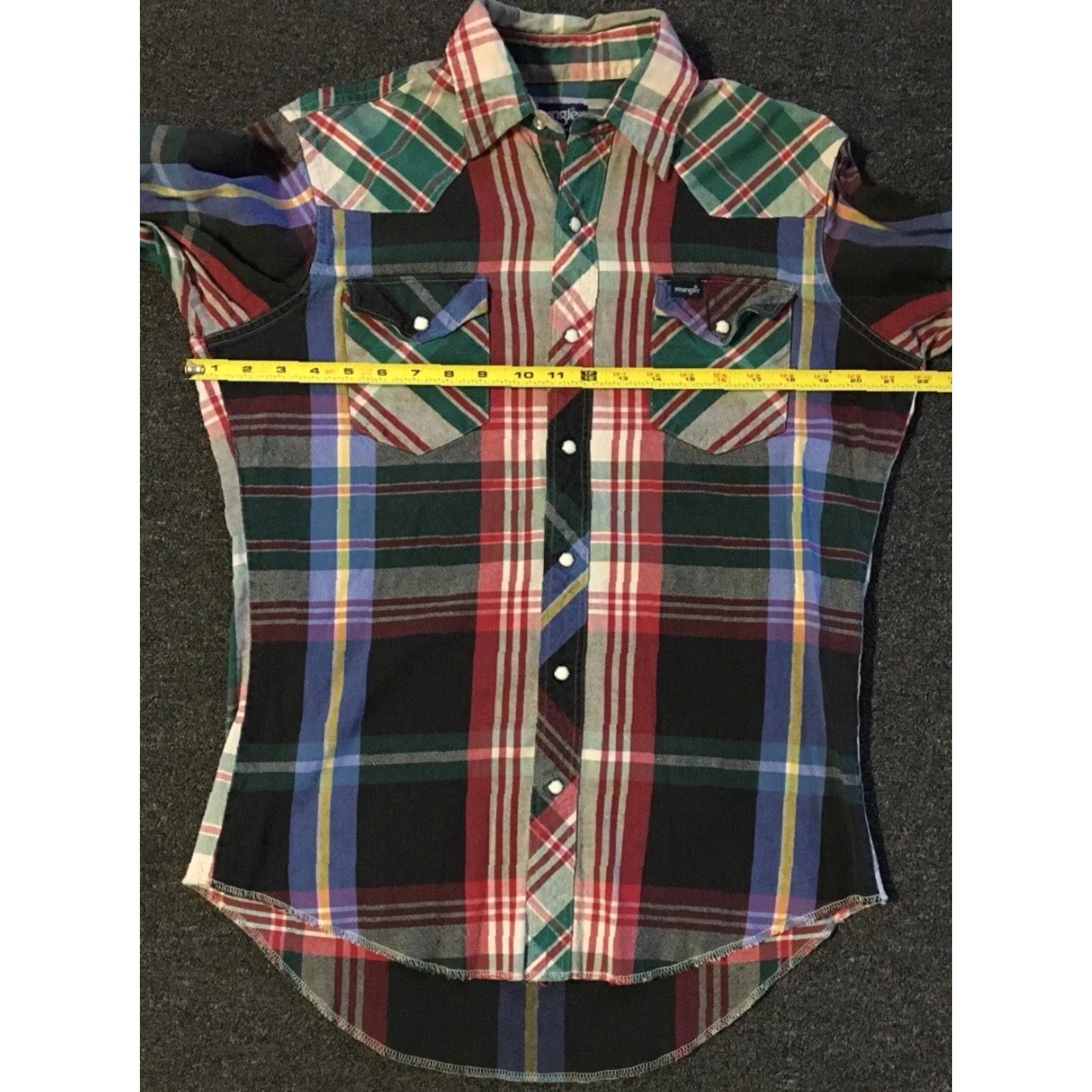 Wrangler VINTAGE Wrangler Shirt Mens M Green Plaid Pearl Snap Button-Up Cowboy Rodeo 80s 90s Grunge Western URL Size US M / EU 48-50 / 2 - 6 Thumbnail