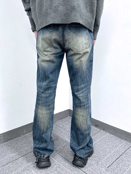 Japanese Brand × Jean American retro washed distressed casual ripped jeans Size US 34 / EU 50 - 4 Thumbnail