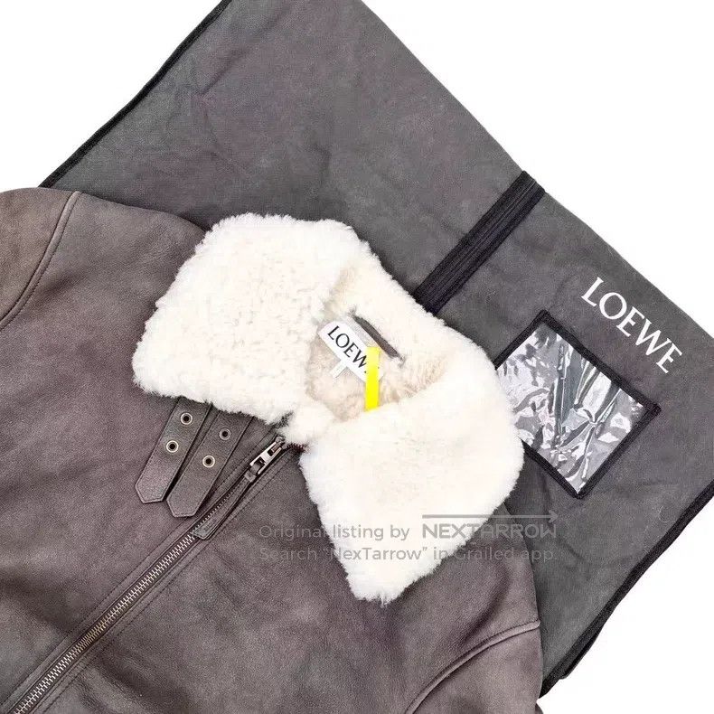 Loewe Loewe Leather solid color zipper pilot jacket Size US M / EU 48-50 / 2 - 3 Thumbnail