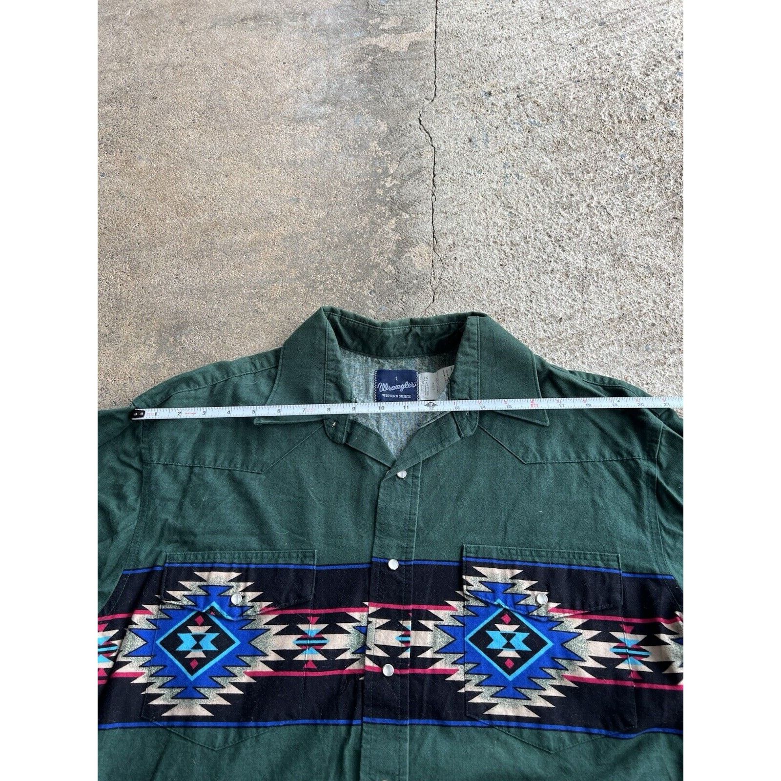 Wrangler Vintage Wrangler Green Western Aztec Pearl Snap Shirt XL Size US XL / EU 56 / 4 - 8 Thumbnail