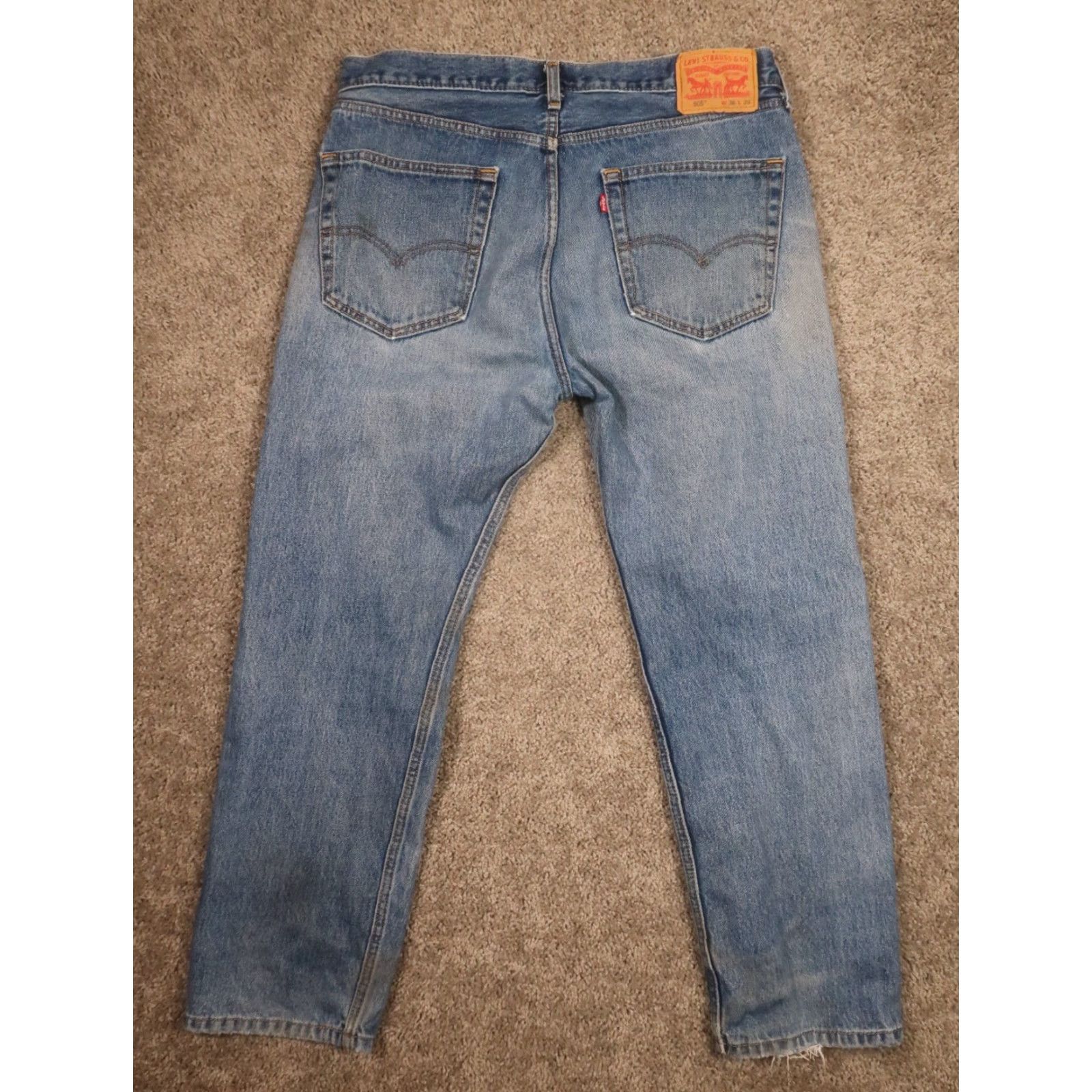 Levi's VINTAGE Levis 505 Jeans 38x29 Blue Denim Regular Fit Straight Leg Jeans Men's Size US 38 / EU 54 - 2 Thumbnail