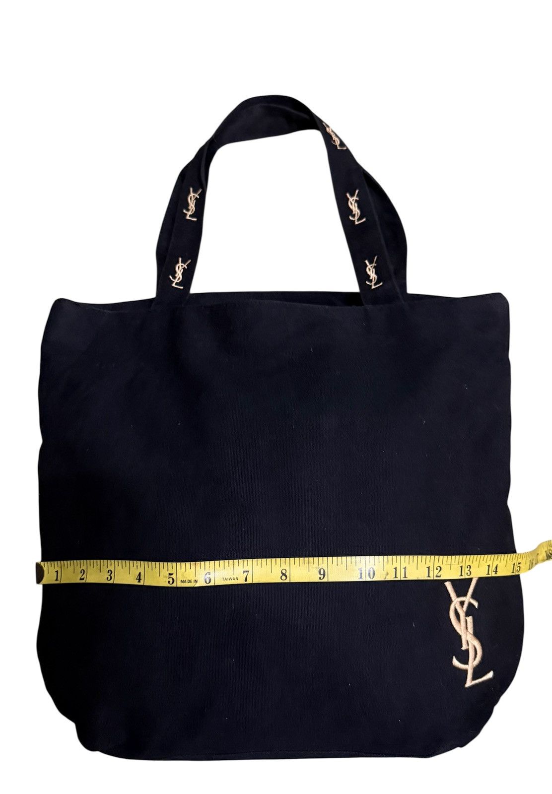 Yves Saint Laurent Yves Saint Laurent Totes Bag Canvas Black Size ONE SIZE - 4 Thumbnail