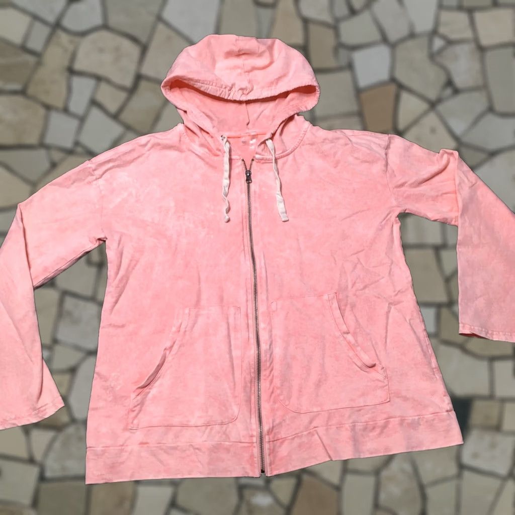 Pinko Silverwear Hoodie Pink Peach Zip Full Zip Knit Hoodie M Colorful Womens — Size M / US 6-8 / IT 42-44 - 1 Thumbnail