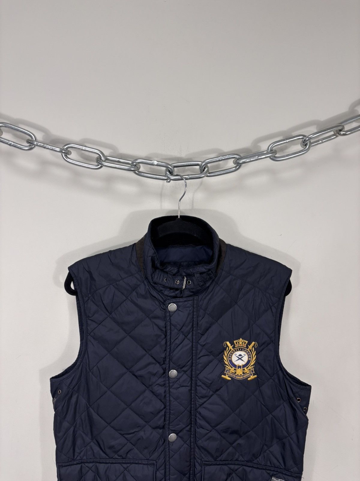Hackett Hackett London Men’s Navy Blue Quilted Vest Gilet Jacket Size US M / EU 48-50 / 2 - 4 Thumbnail